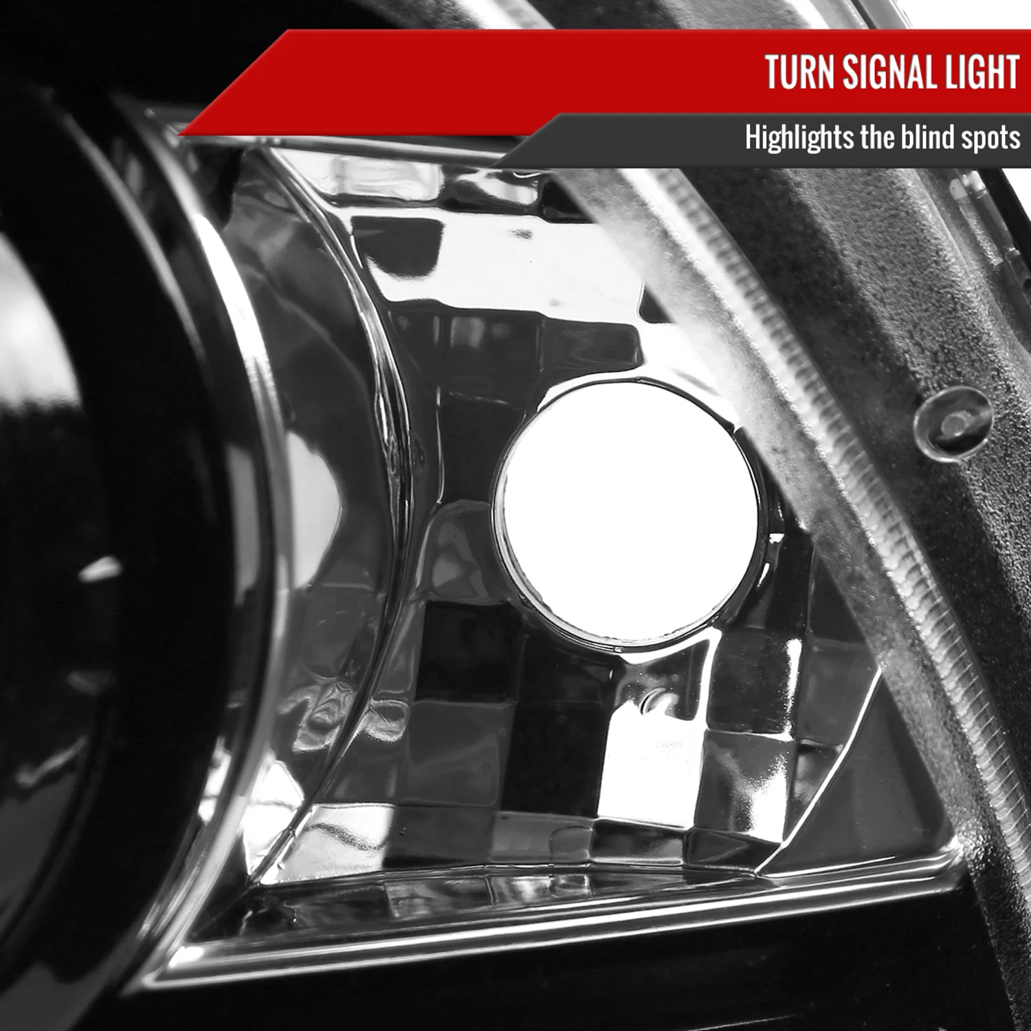 2010-2014 Ford Mustang Dual Halo Projector Headlights Jet Black/Clear Lens - Image 6