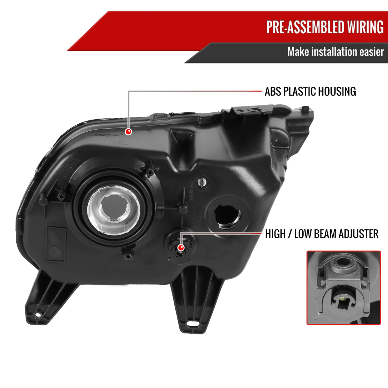 2010-2014 Ford Mustang Factory Style Headlights Black Housing/Smoke Lens - Image 7