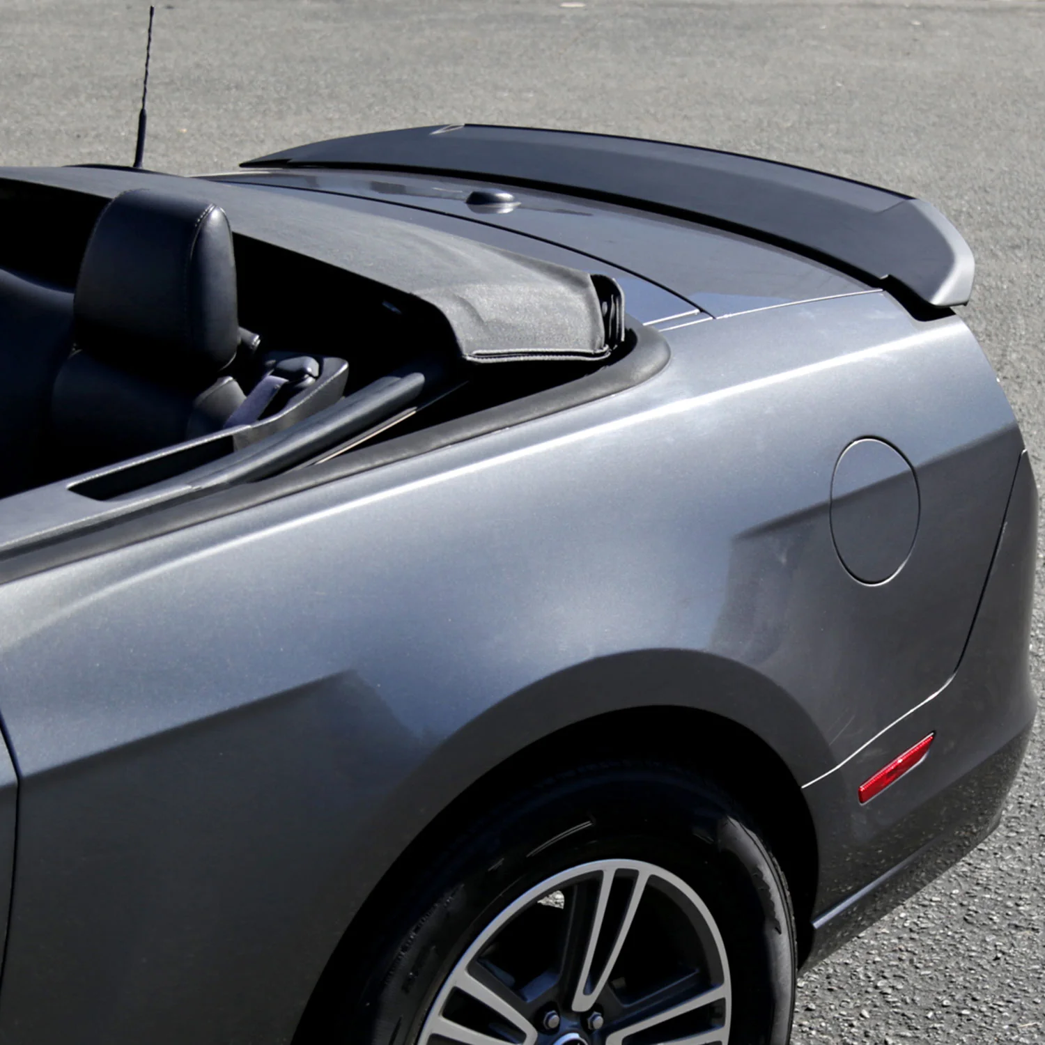 2010-2014 Ford Mustang Matte Black ABS Factory GT500 Style Rear Spoiler - Image 9
