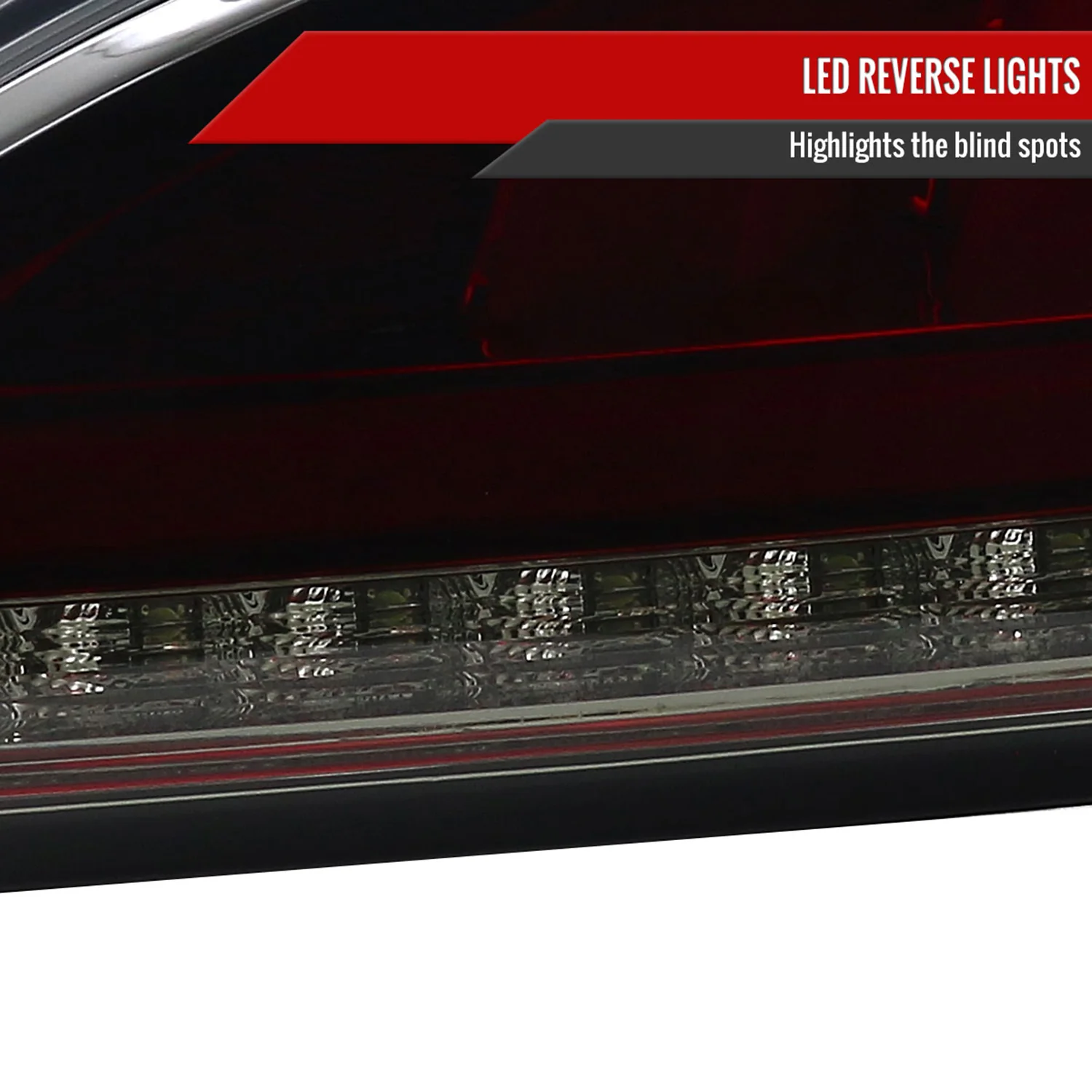 2010-2016 Hyundai Genesis Coupe White Bar LED Tail Lights Chrome/Red Smoke - Image 5