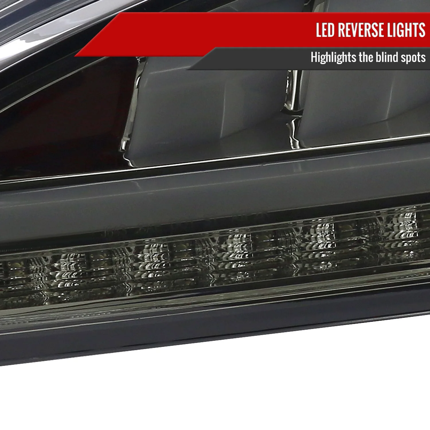2010-2016 Hyundai Genesis Coupe White Bar LED Tail Lights Chrome/Smoke - Image 5