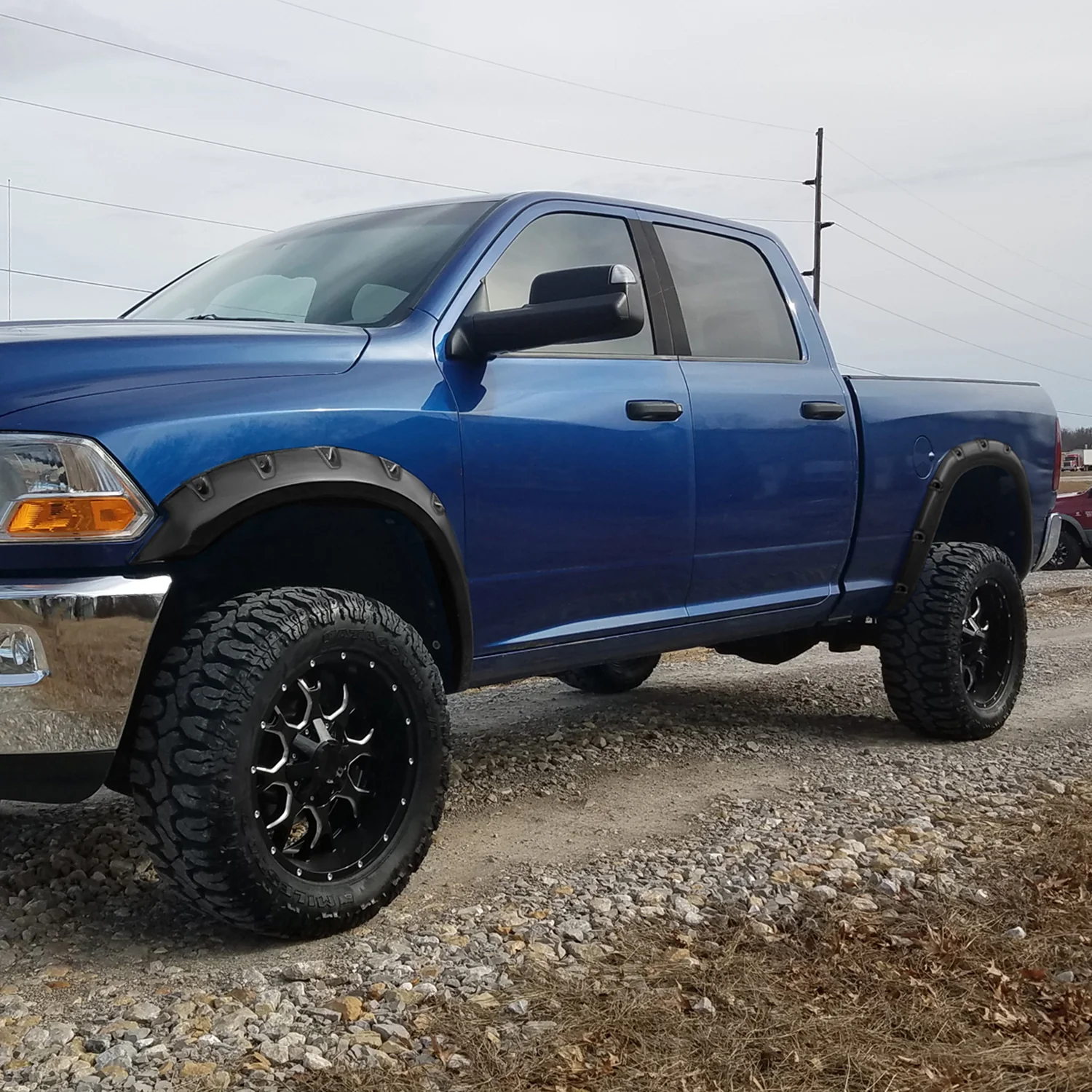 2010-2017 Dodge RAM 2500/3500 Smooth V2 Rivet Style Fender Flares - Image 10