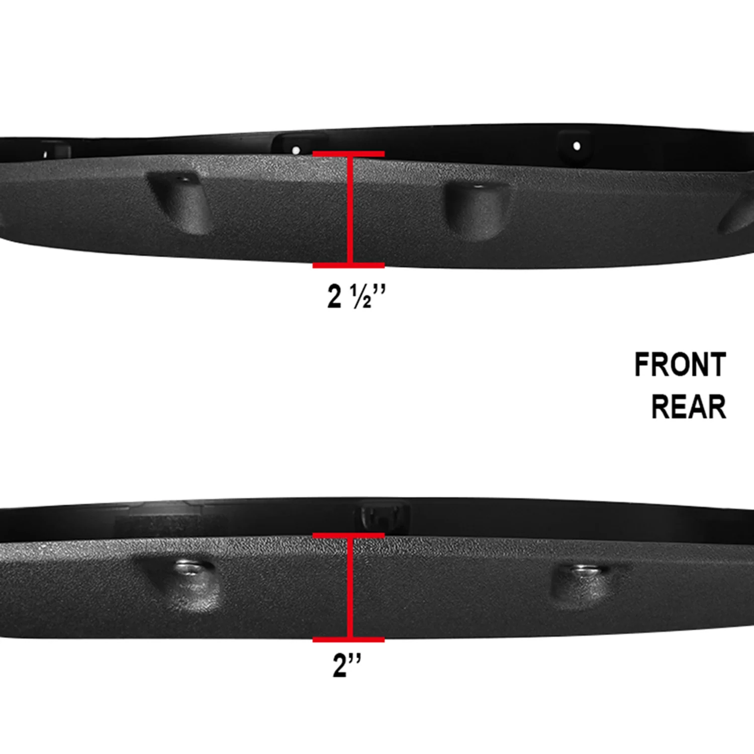 2010-2017 Dodge RAM 2500/3500 Textured Rivet Style Fender Flares - Image 3