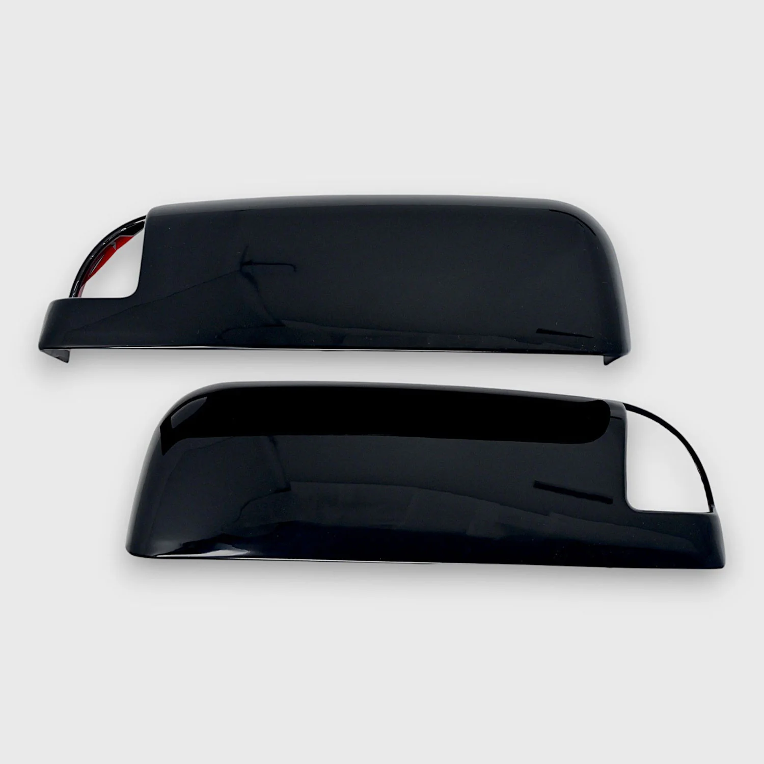 2010-2022 RAM RAM 2500/3500 Mirror Cover Caps Gloss Black 2Pcs ABS Plastic - Image 2