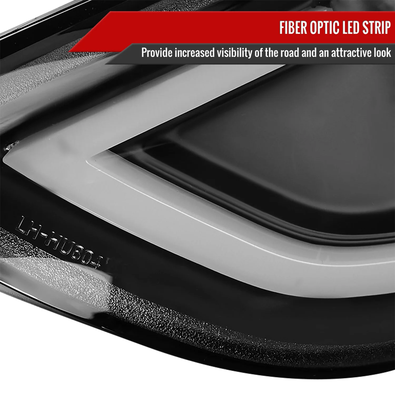 2011-2013 Hyundai Elantra LED Bar Projector Headlights Matte Black/Clear Lens - Image 5
