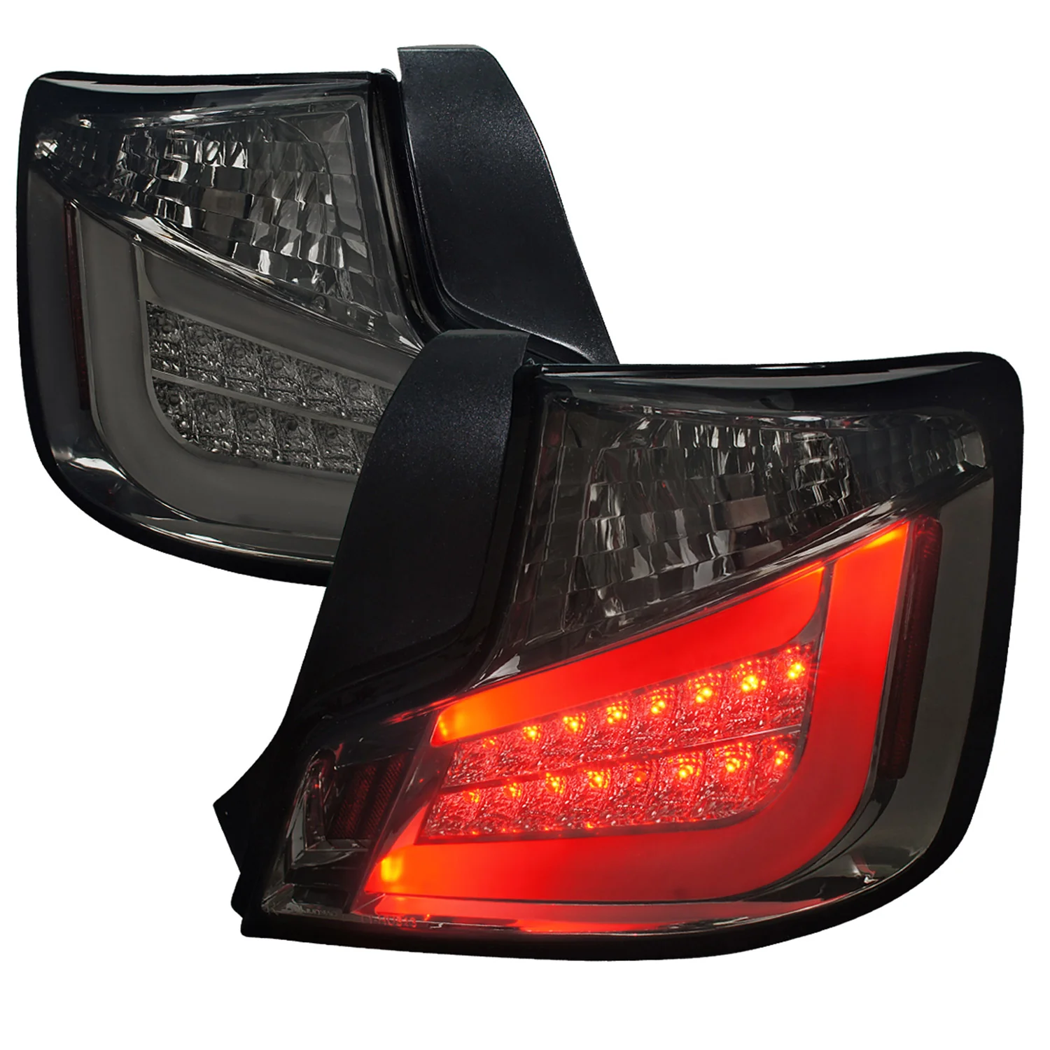 2011-2013 Scion tC LED Tail Lights Chrome Housing/Smoke Lens