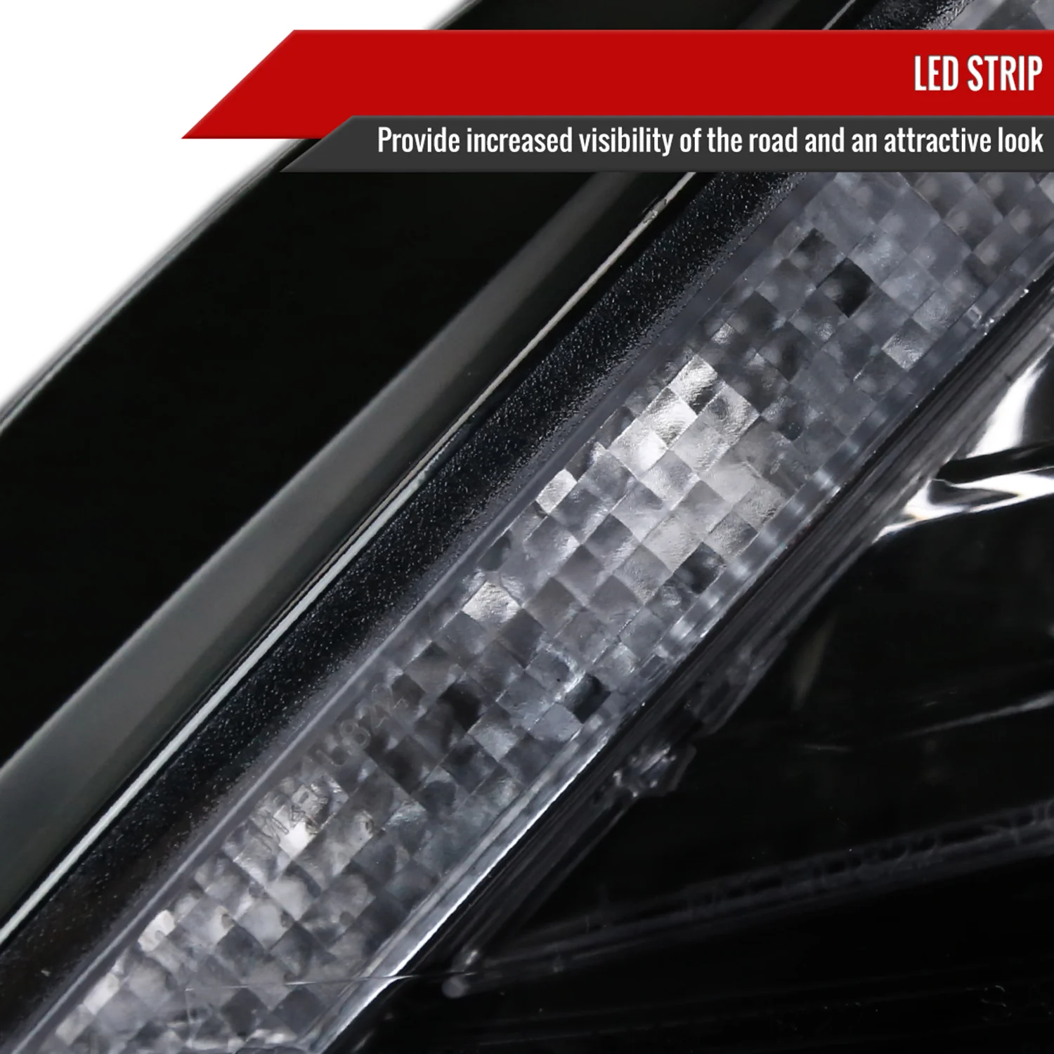 2011-2013 Toyota Corolla Projector Headlights LED Light Glossy Black/Smoke - Image 5