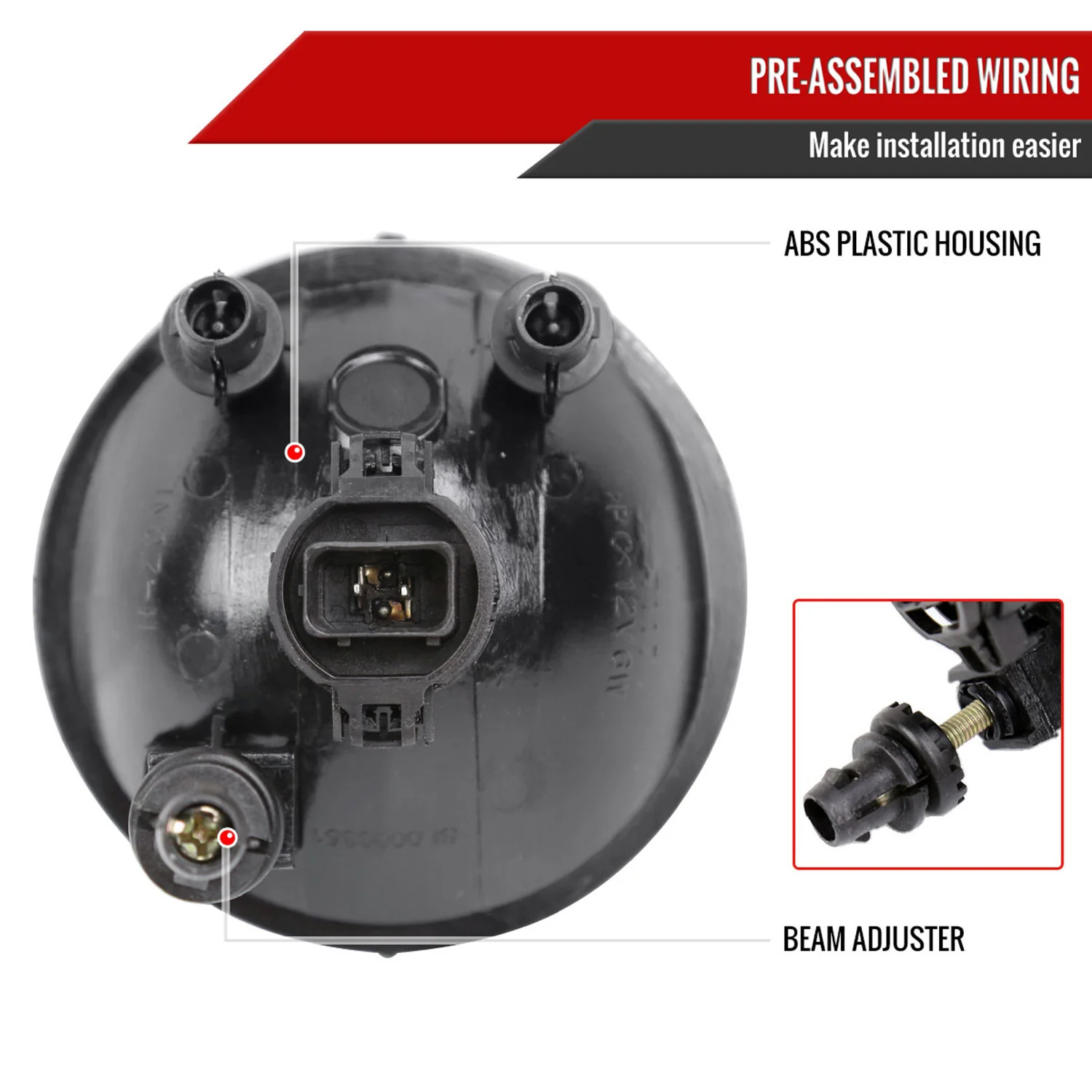 2011-2013 Toyota Highlander 7117 Fog Lights Kit Switch & Wiring Harness Chrome - Image 7