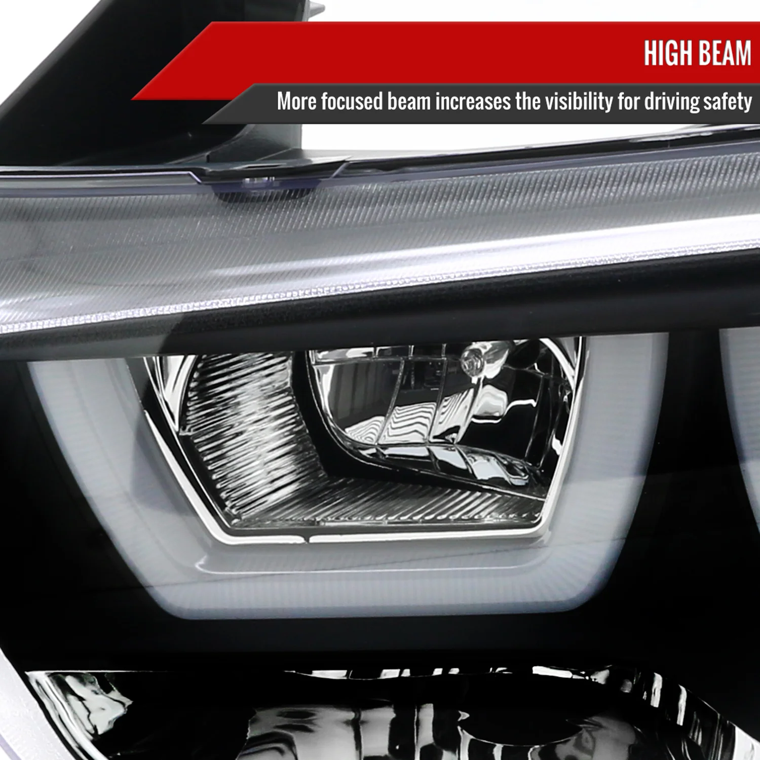 2011-2014 Dodge Charger Dual Halo Projector Headlights Matte Black/Clear Lens - Image 3