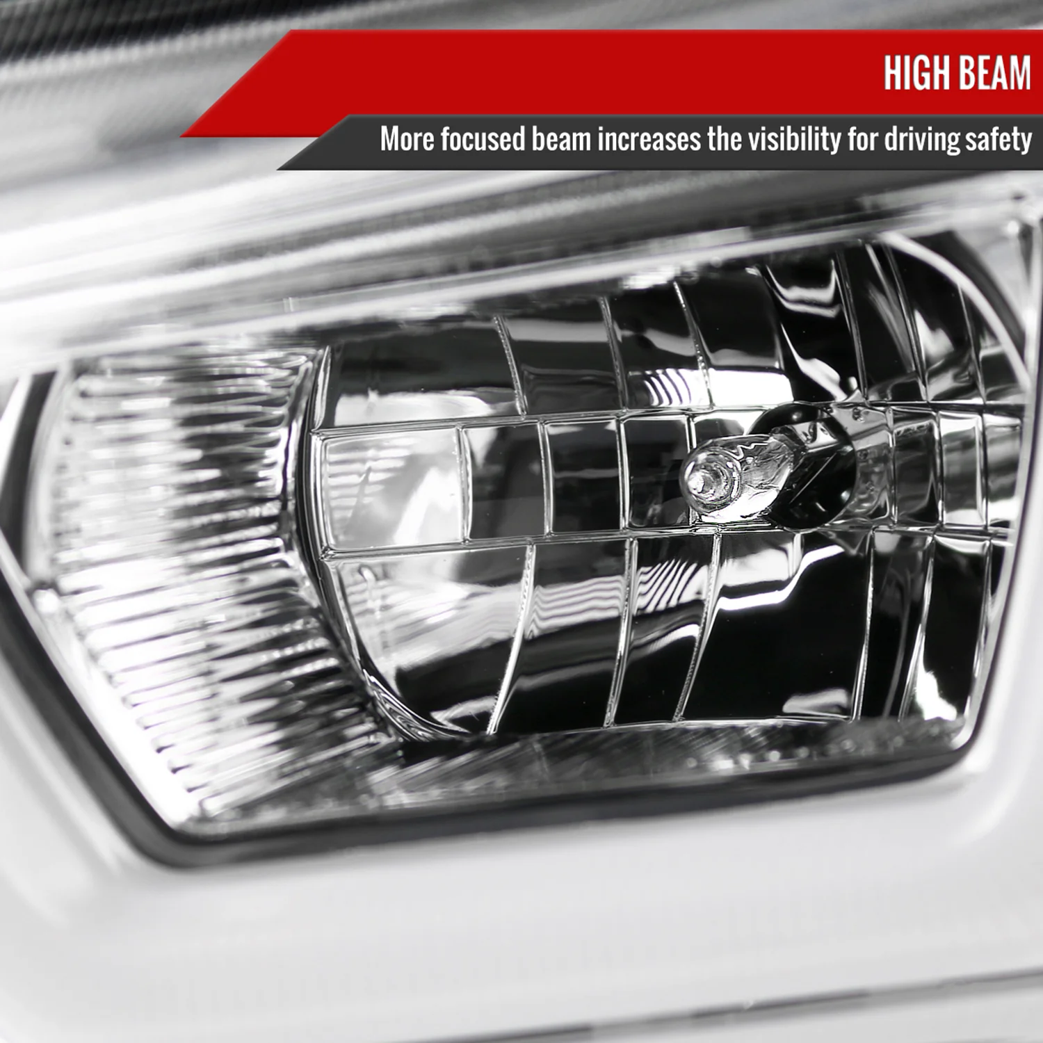 2011-2014 Dodge Charger Dual LED U-Bar Projector Headlights Chrome/Clear Lens - Image 3