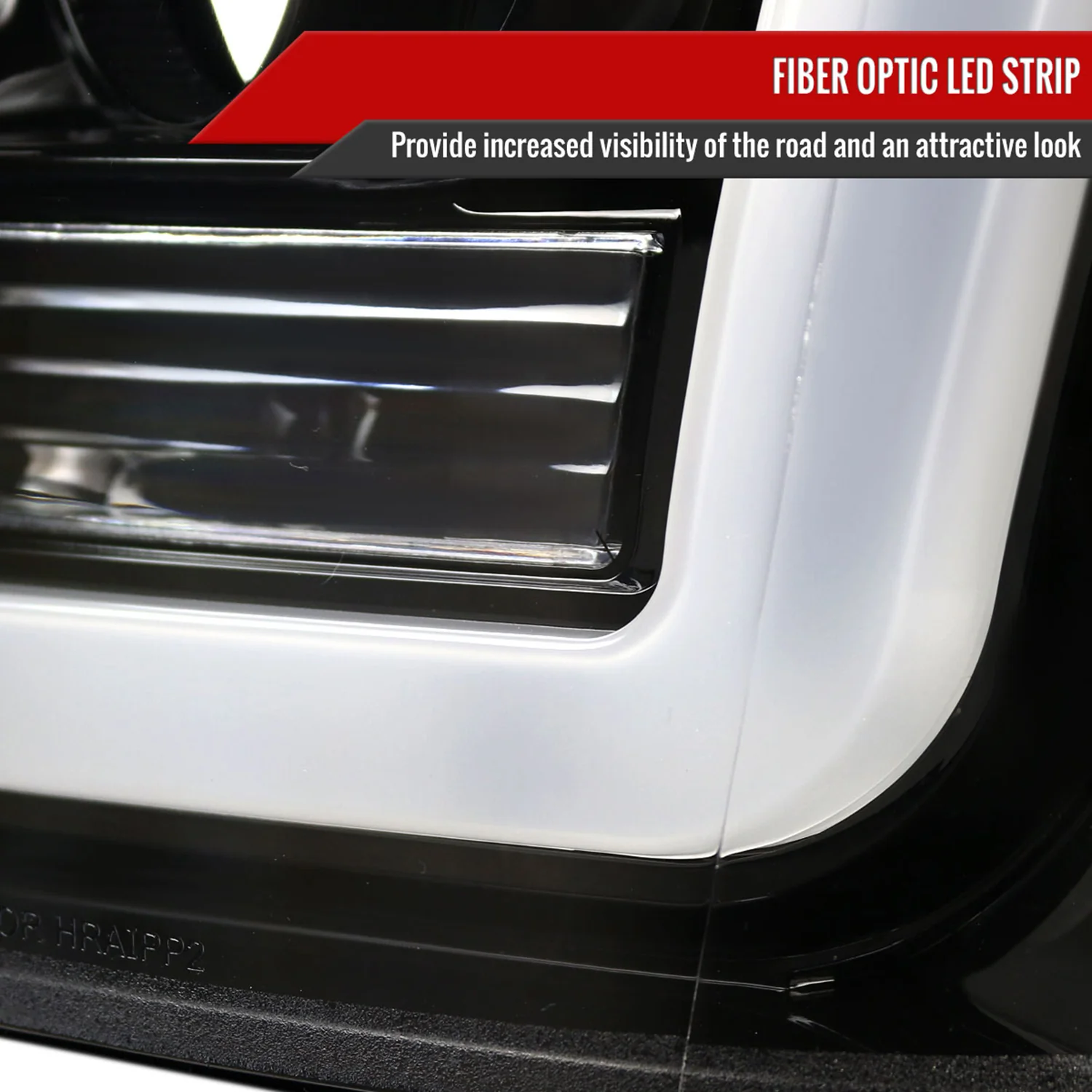 2011-2016 F-250/350/450/550 LED C-Bar Projector Headlights Jet Black/Clear - Image 5