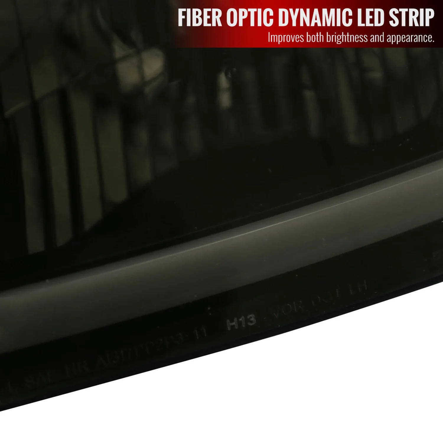 2011-2016 Ford F-250/350/450/550 Super Duty LED C-Bar Factory Headlights Black - Image 4