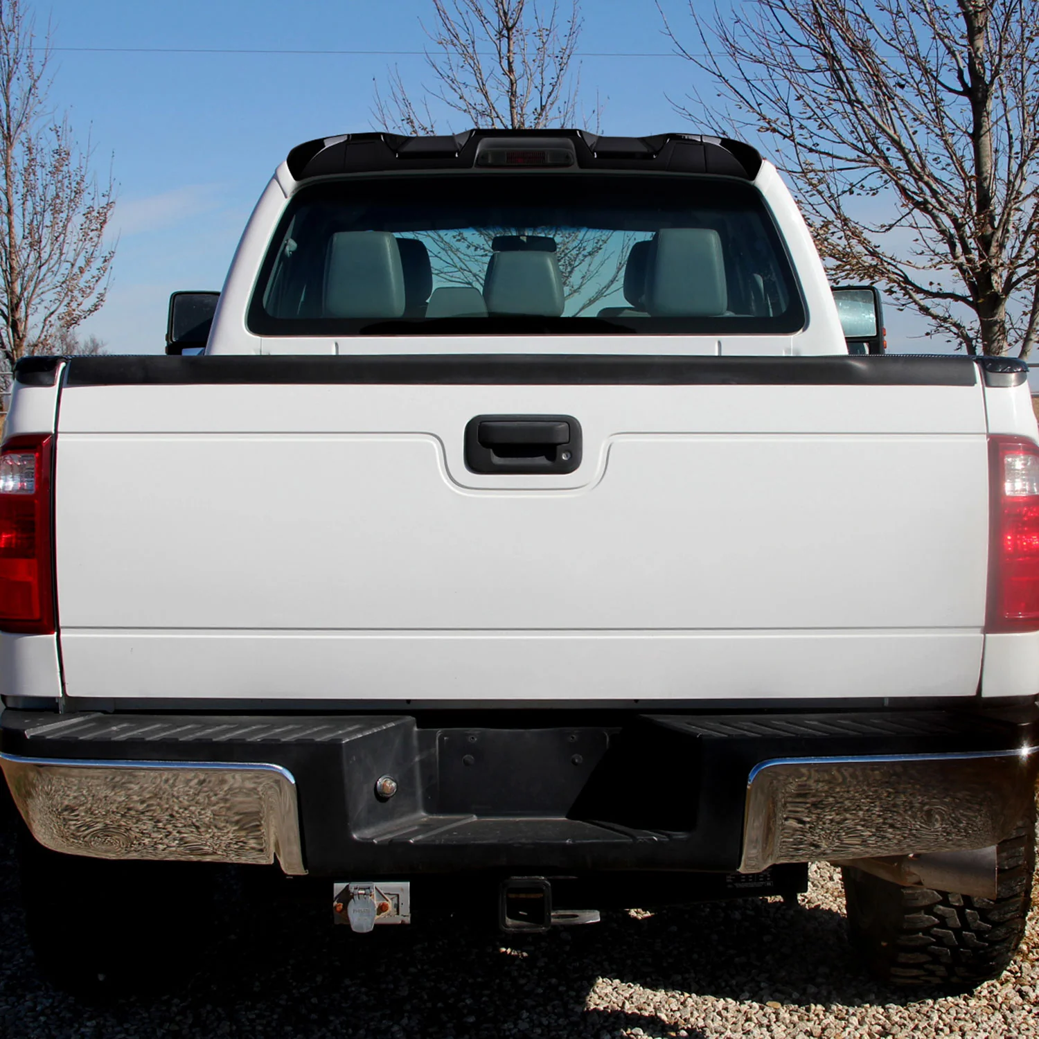 2011-2016 Ford F-250/F-350/F-450 Rear Roof Glossy Black Truck Spoiler Wing Kit - Image 9