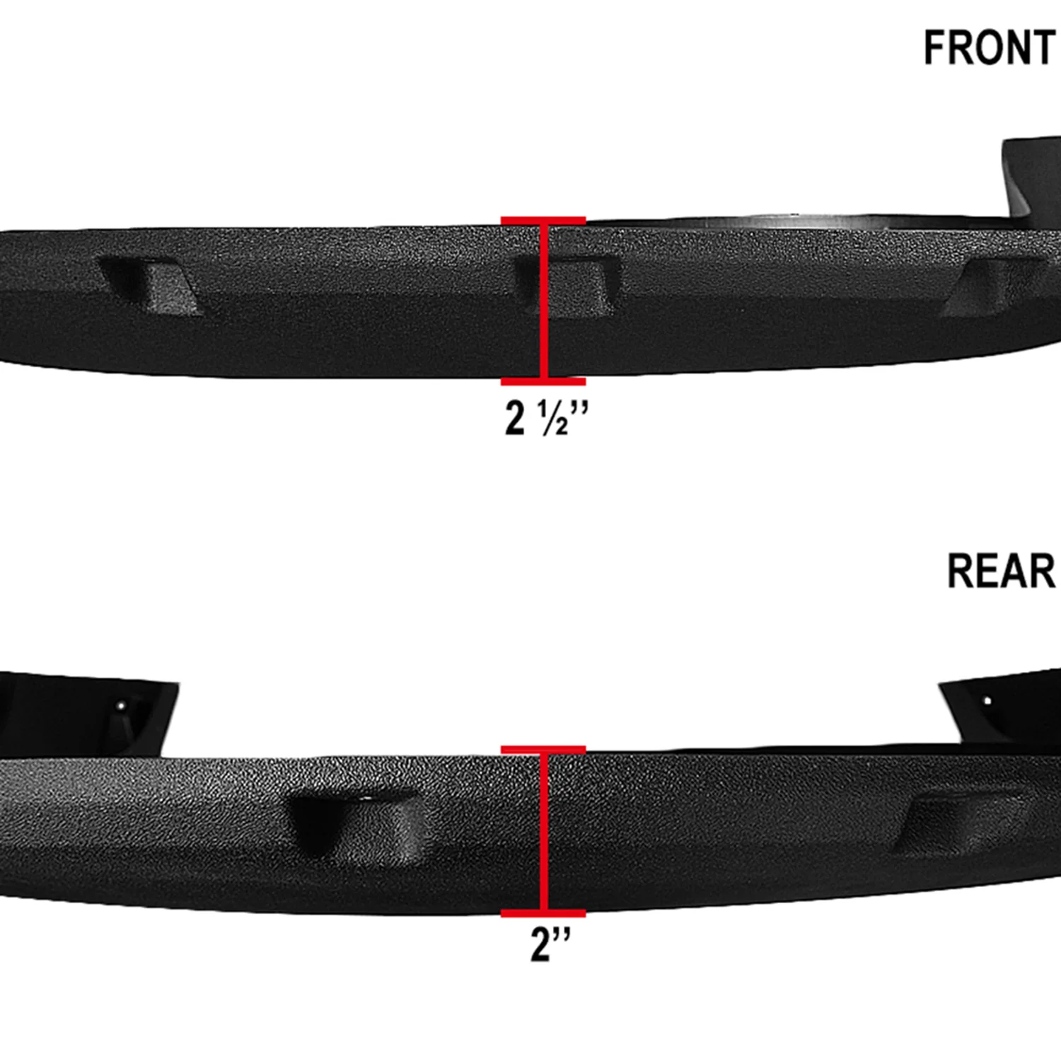 2011-2016 Ford F-250 / F-350 SuperDuty Short Bed Only Textured Rivet Style Fender Flares 1 set of 4 pieces - Image 3
