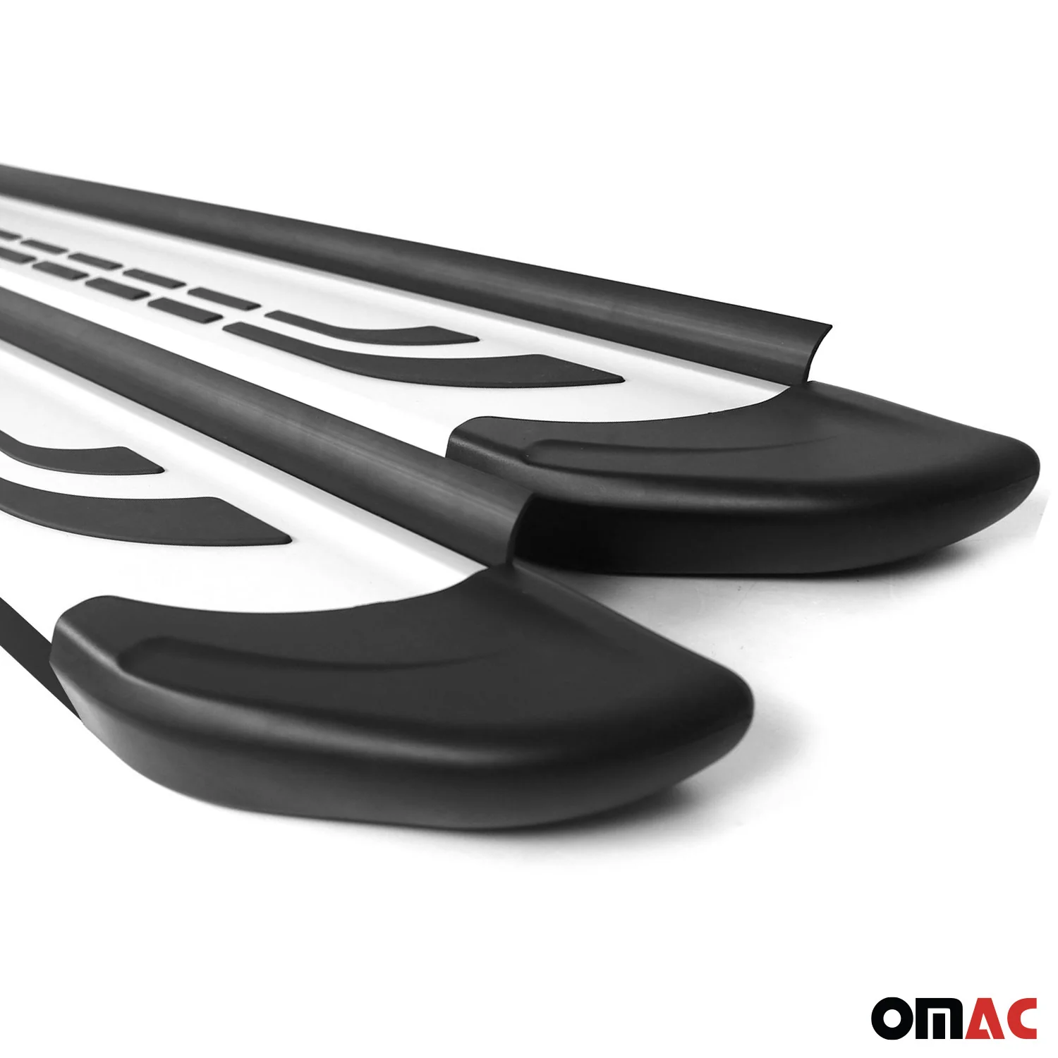 2011-2021 Jeep Grand Cherokee Running Boards Side Steps Silver & Black - Image 10