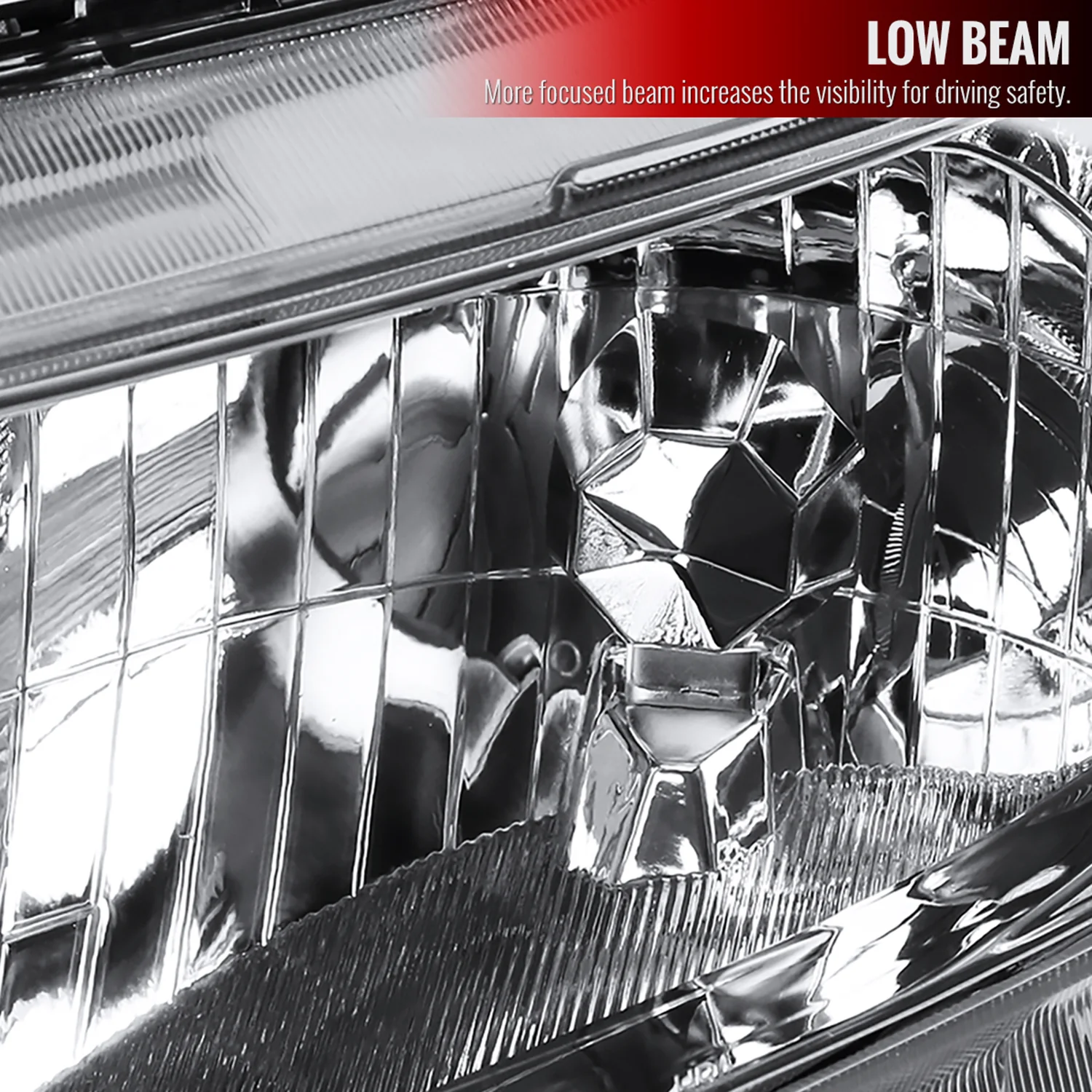 2012-2013 Honda Civic Coupe/ 2012-2015 Civic Sedan Crystal Headlights Chrome - Image 3