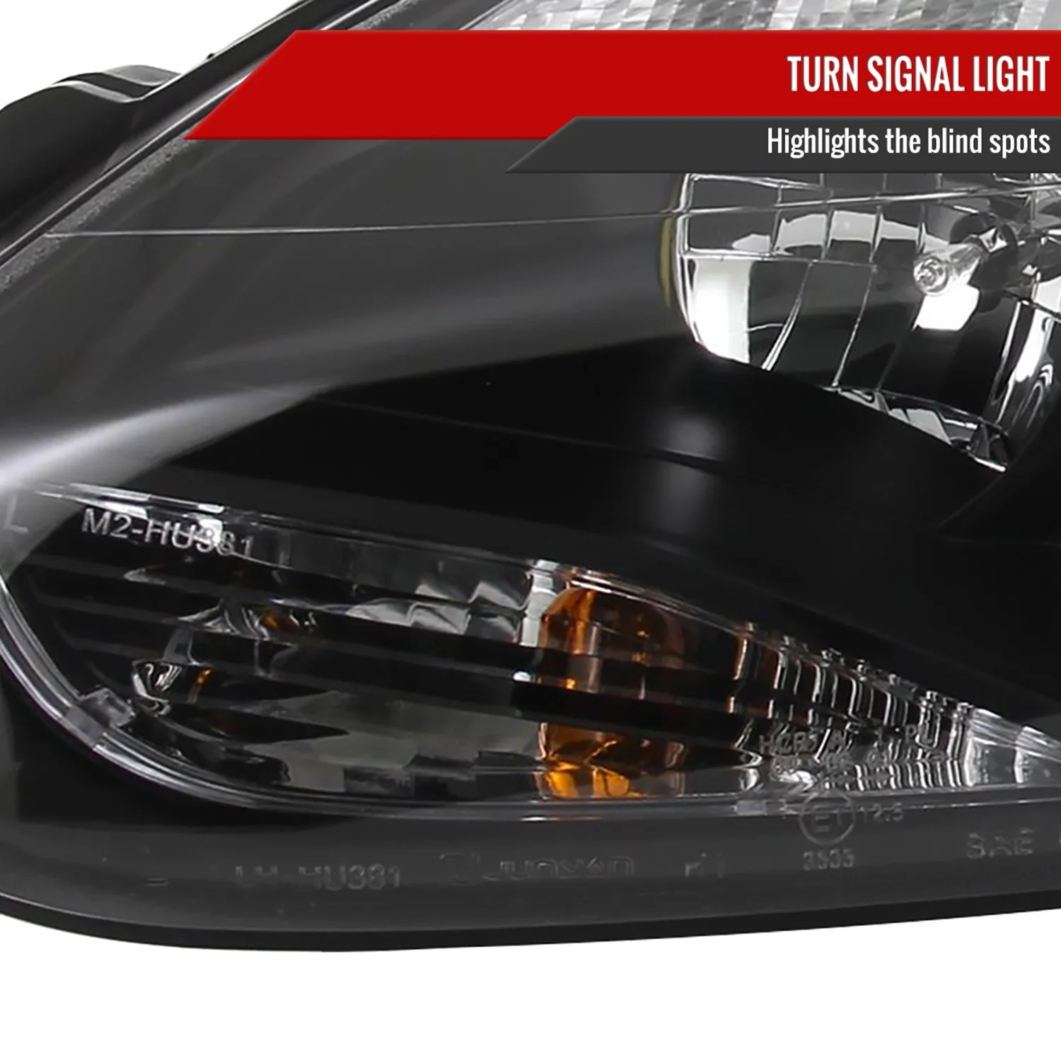 2012-2014 Ford Focus Projector Headlights LED Light & LED Signal Lights Black - Image 5