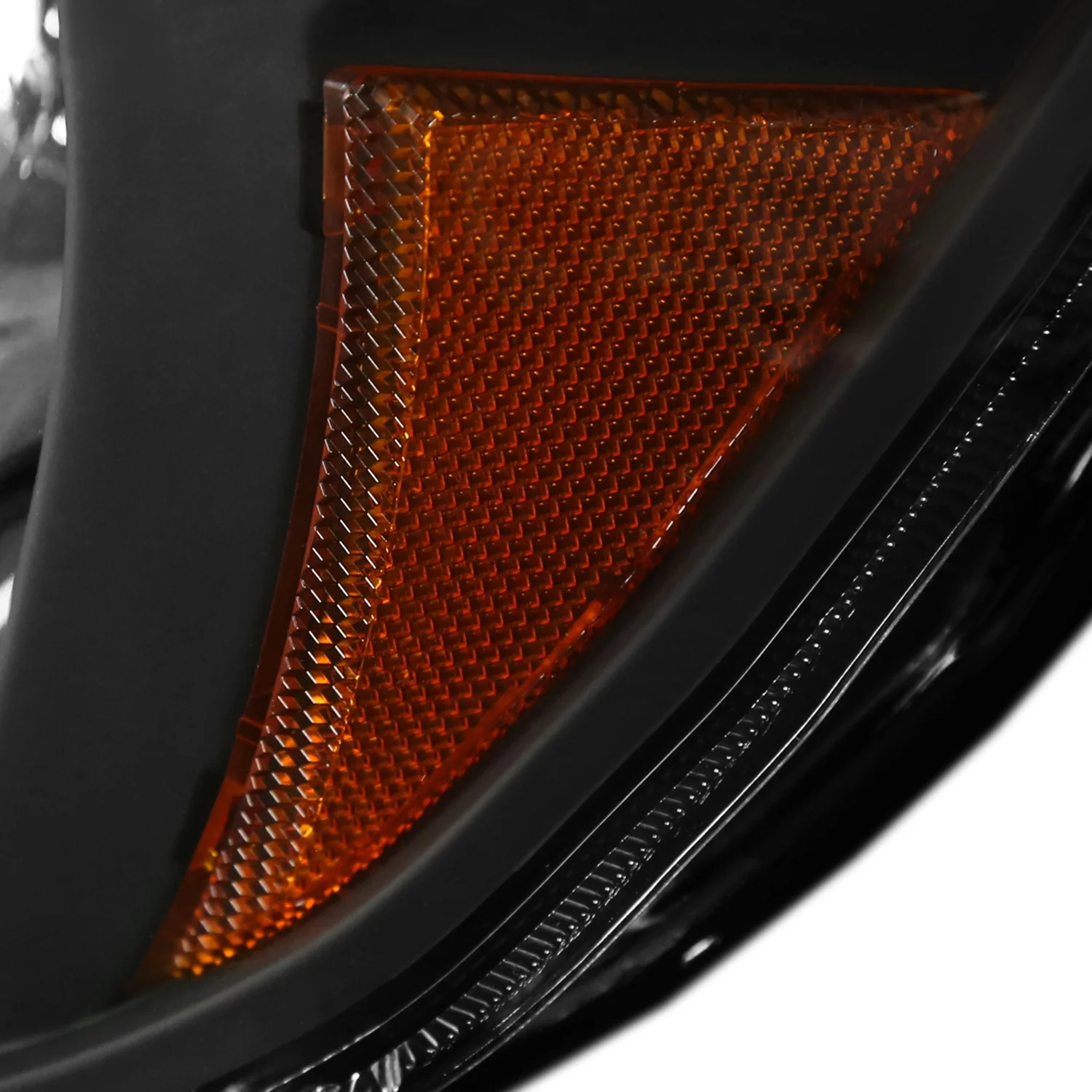 2012-2015 Toyota Tacoma Factory Headlights w/Amber Reflectors Matt Black/Clear - Image 6