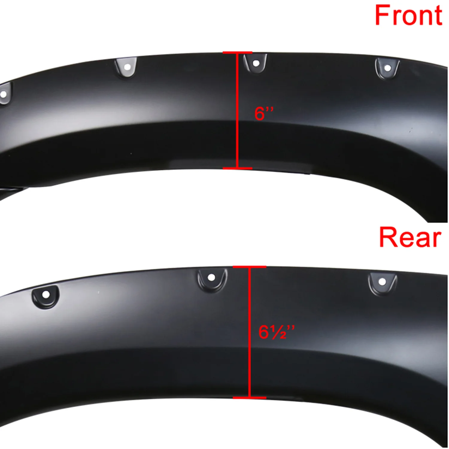 2012-2015 Toyota Tacoma Fleetside 6" Long Bed Rivet Style Fender Flares - Image 2