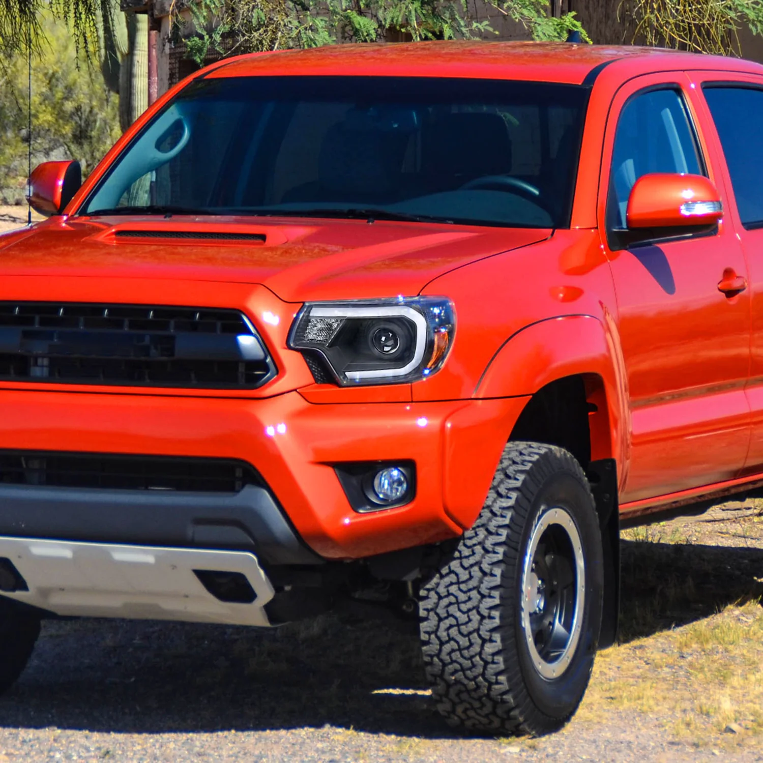 2012-2015 Toyota Tacoma LED CBar Projector Headlights LED Parking Light Black - Image 9