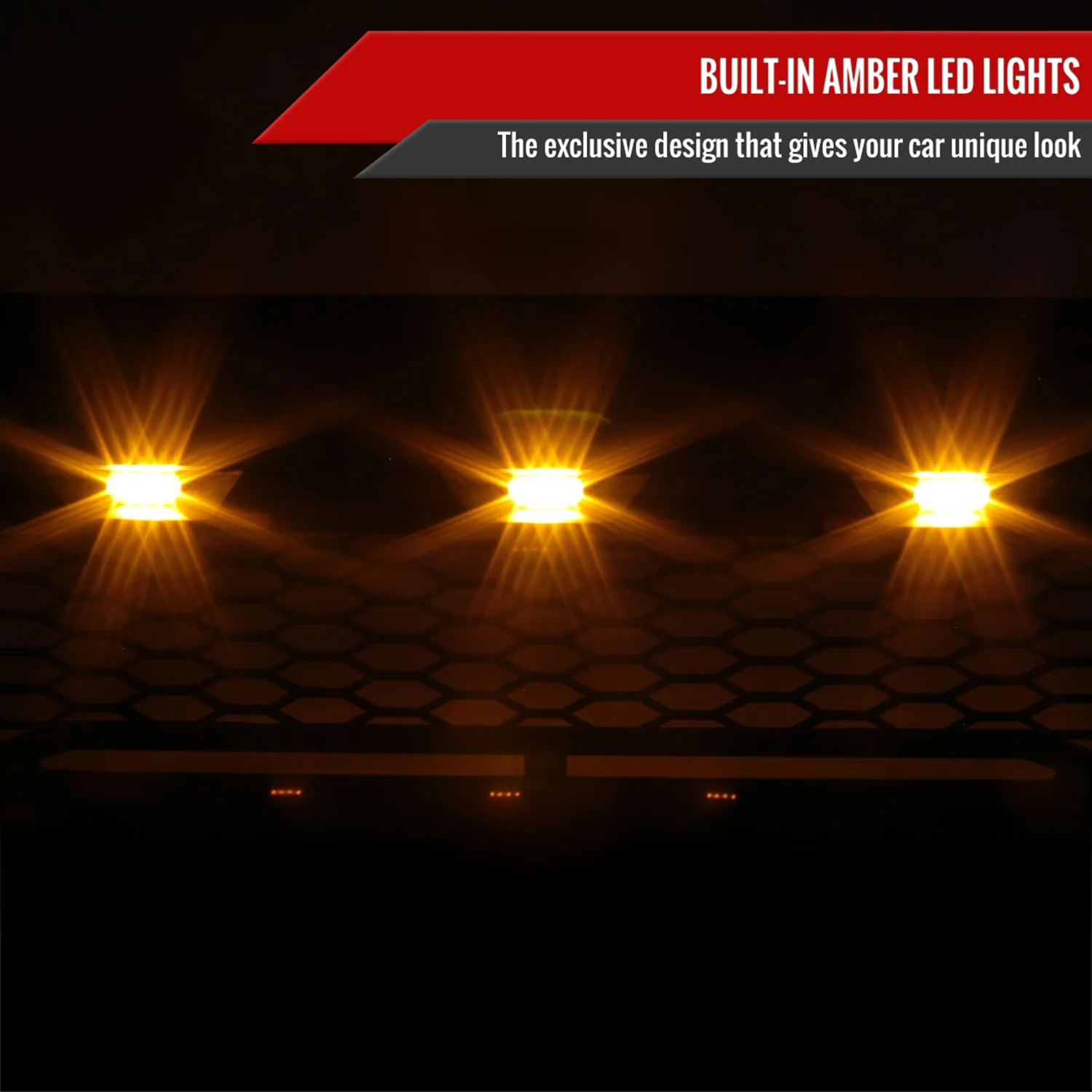 2012-2015 Toyota Tacoma Matte Black Mesh Replacement Grille w/ LED Lights - Image 2