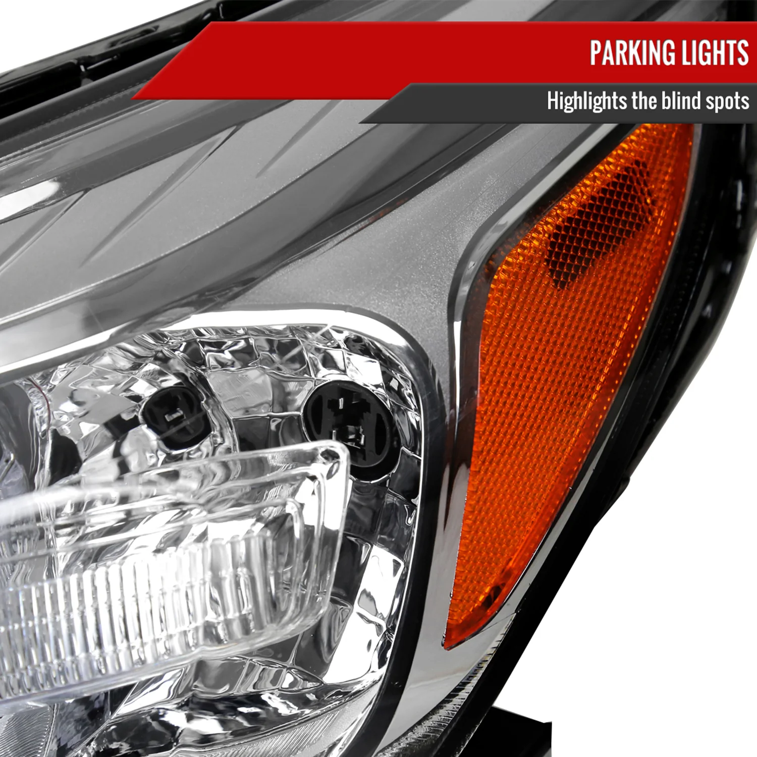 2013-2015 Chevy Malibu / Malibu Limited Projector Headlights Reflectors Chrome - Image 6