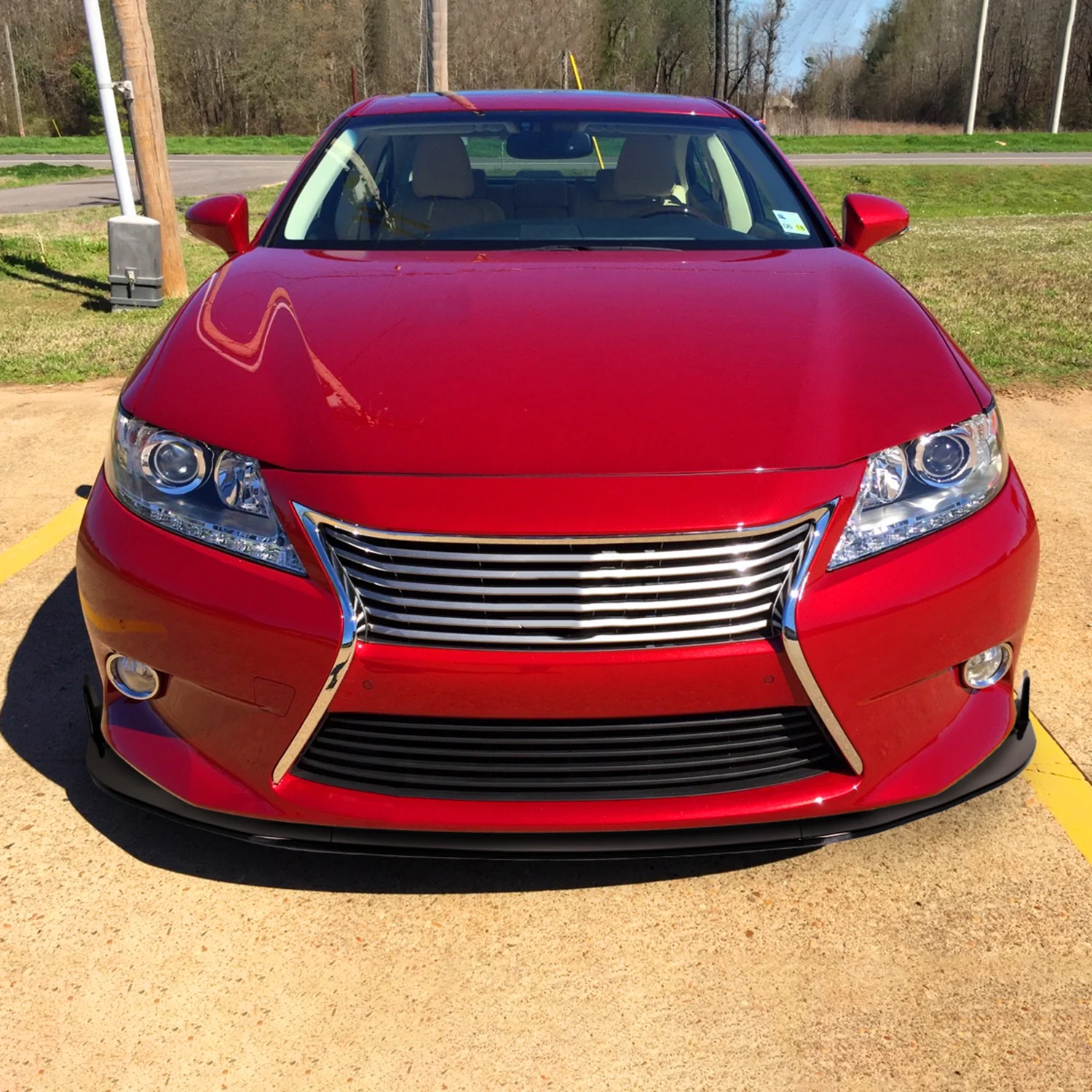 2013-2015 Lexus ES350 Glossy Black 3Pcs Front Bumper Lip Splitter Kit - Image 10