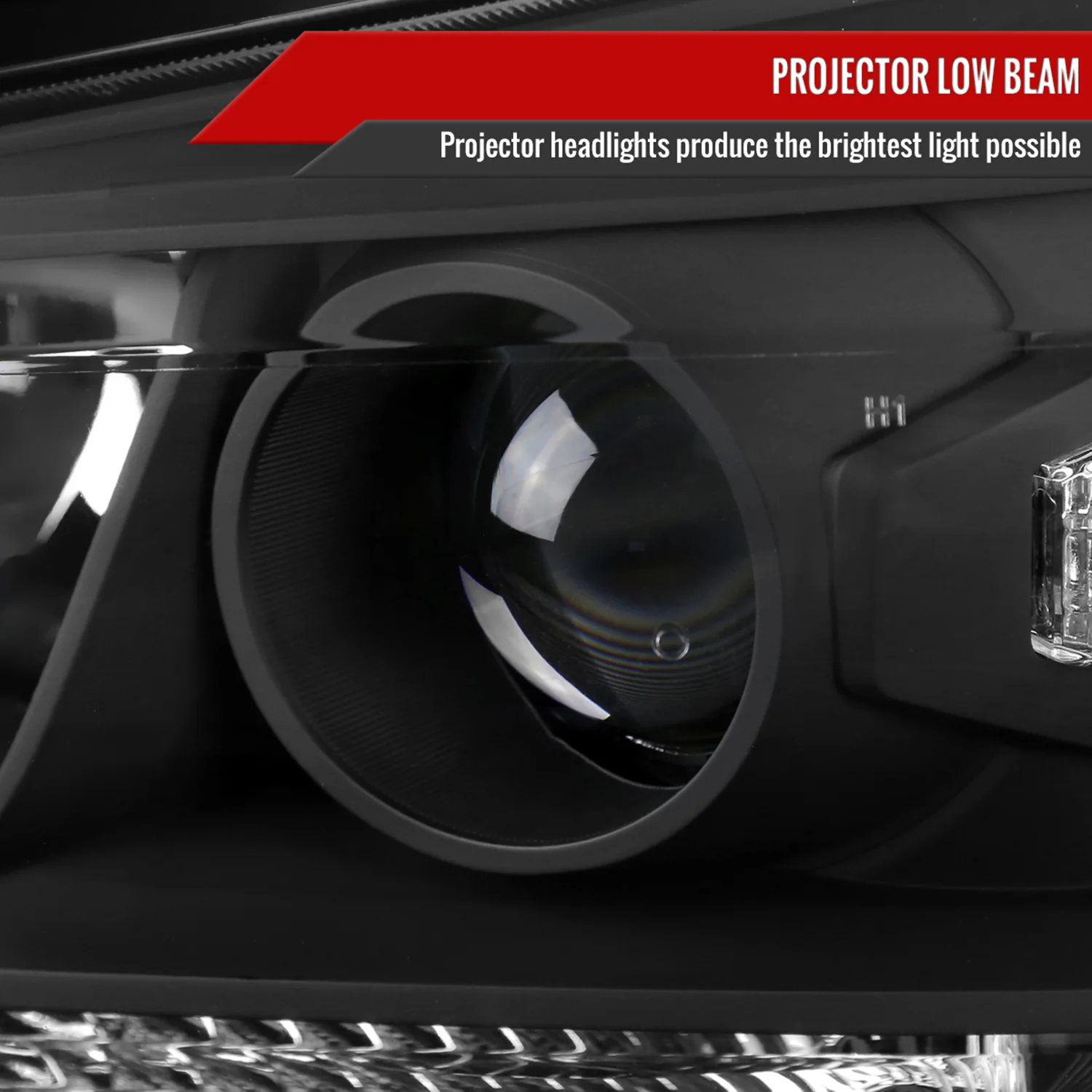 2013-2016 Chevy Malibu Projector Headlights Matte Black Housing/Clear Lens - Image 3