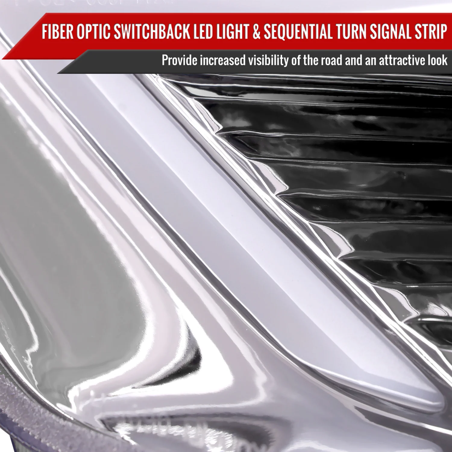 2013-2016 Ford Fusion Sequential Turn Signal Projector Headlights Chrome - Image 5