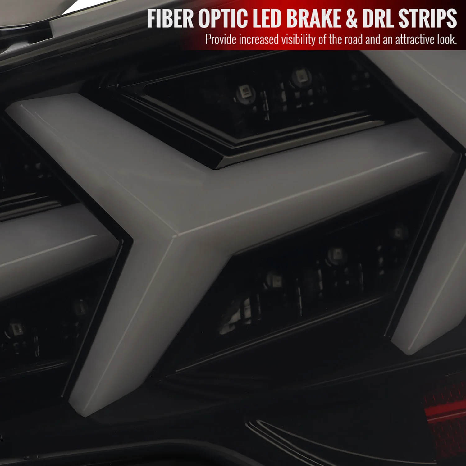 2013-2016 Scion FRS/ Subaru BRZ Lambo LED Tail Lights Glossy Black/Smoke Lens - Image 3