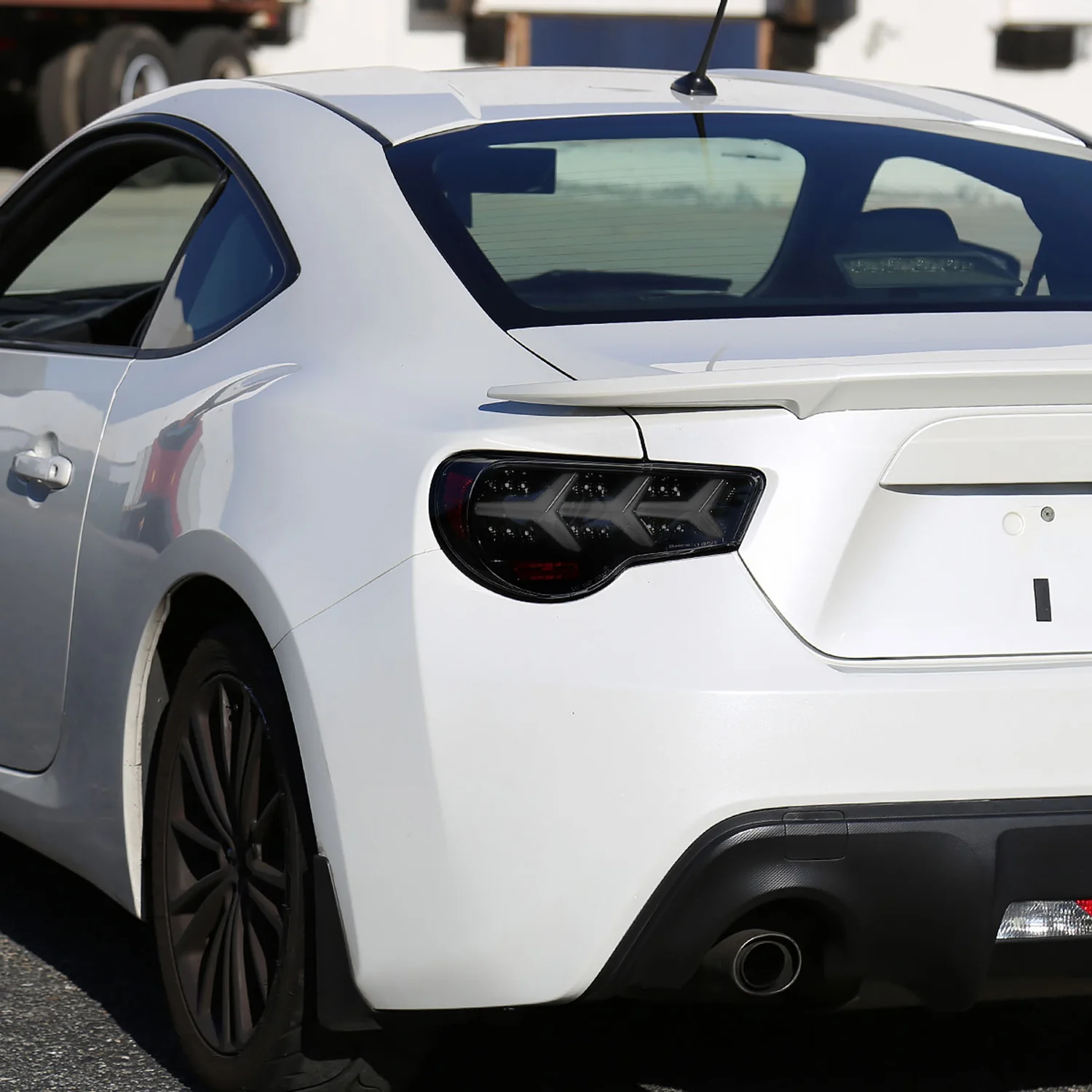 2013-2016 Scion FRS/ Subaru BRZ Lambo LED Tail Lights Glossy Black/Smoke Lens - Image 9