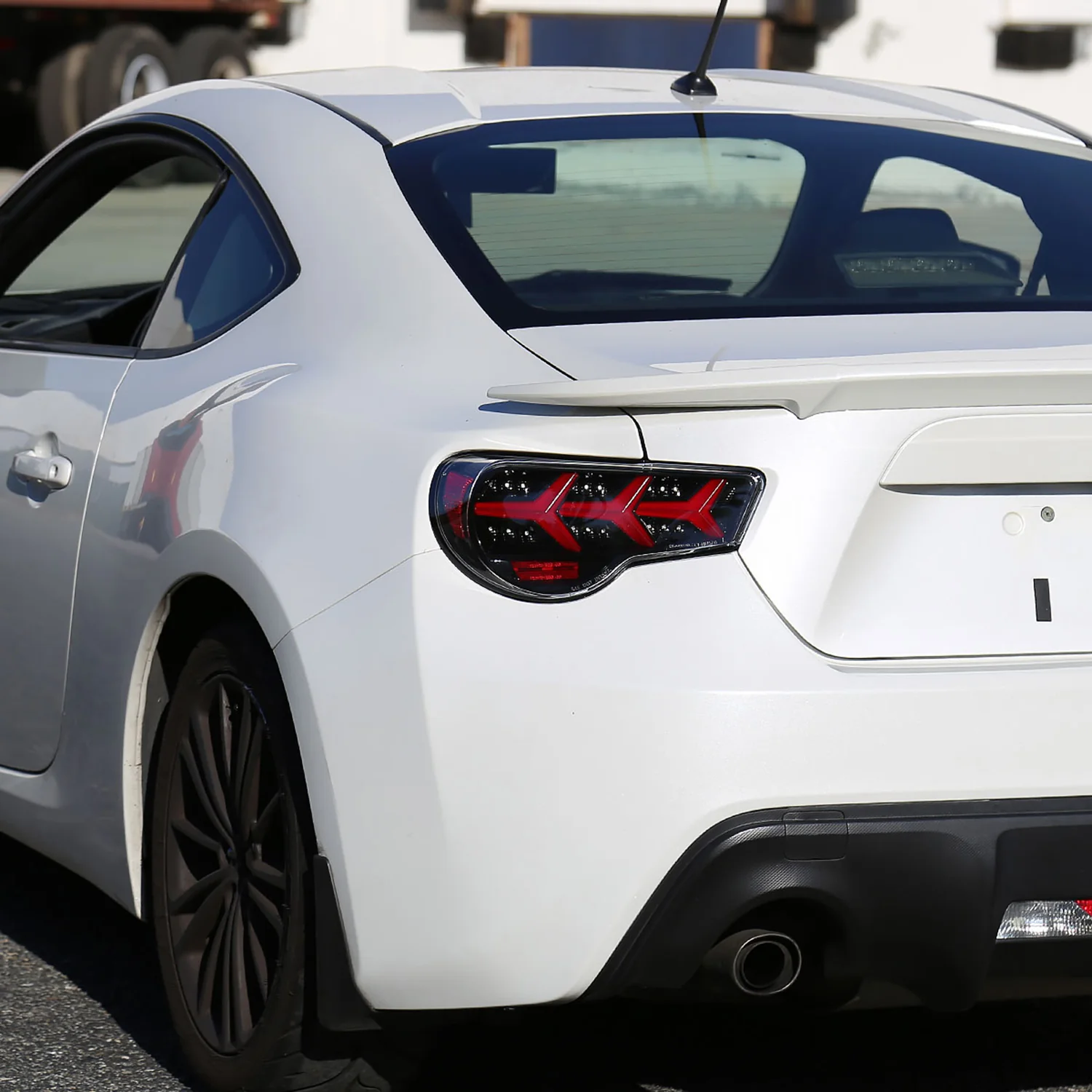 2013-2016 Scion FRS/ Subaru BRZ Lambo LED Tail Lights Jet Black/Clear - Image 10