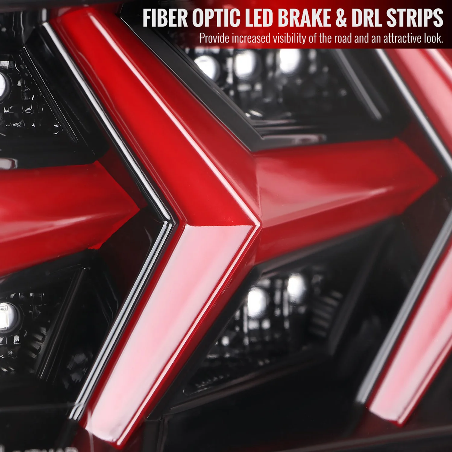 2013-2016 Scion FRS/ Subaru BRZ Lambo LED Tail Lights Jet Black/Clear - Image 3