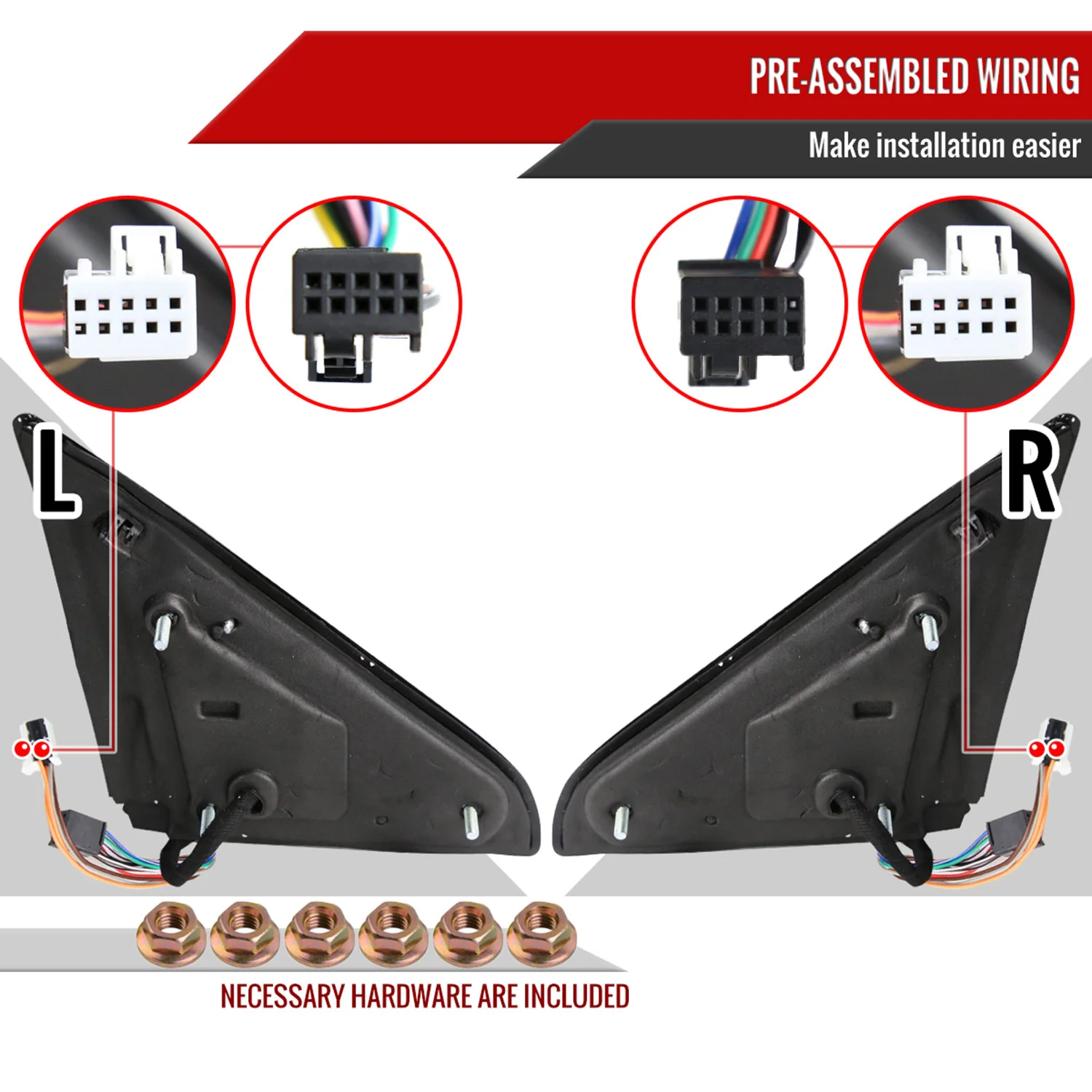 2013-2017 Dodge RAM 1500/2500/3500 Auto-Fold Heated & Manual Towing Mirrors - Image 7