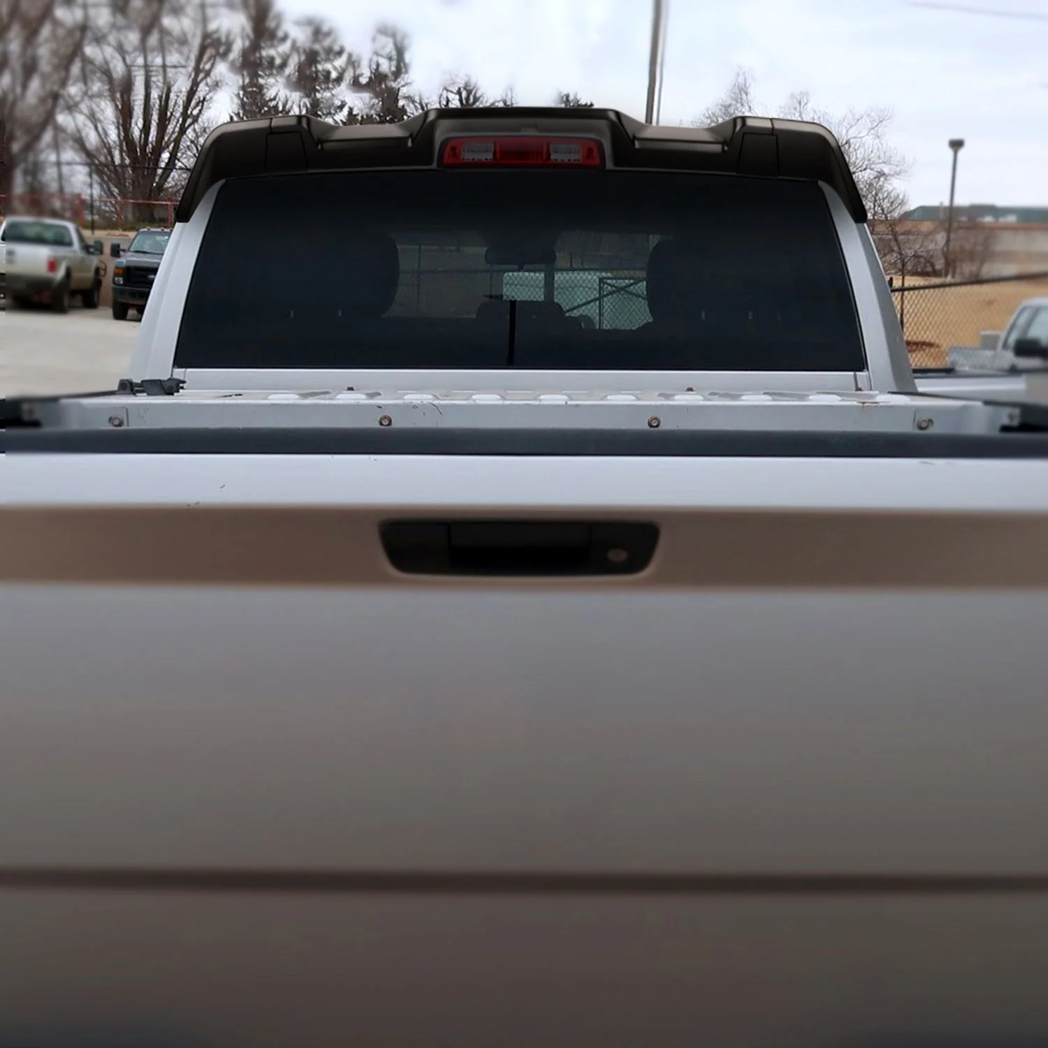 2013-2018 Dodge RAM 1500 Rear Roof Matte Black Truck Spoiler Wing Kit - Image 9