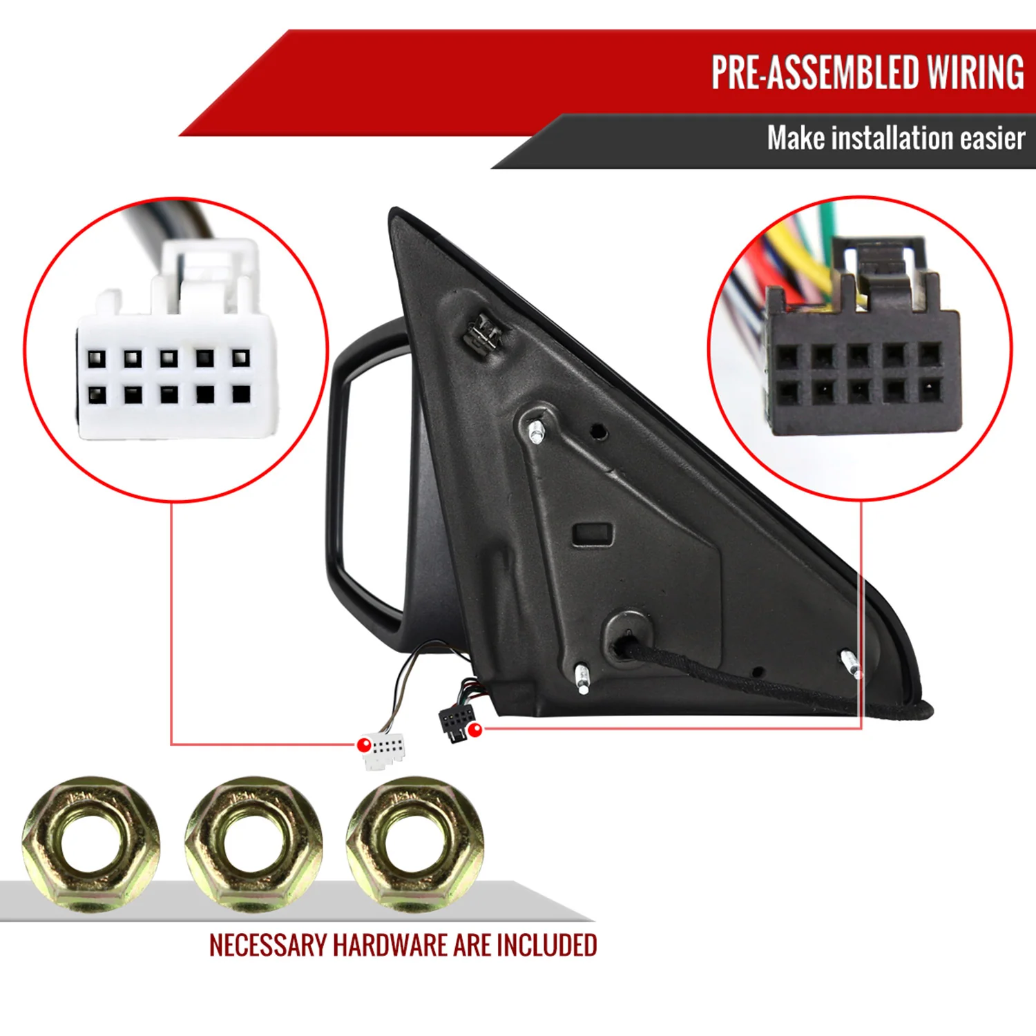 2013-2019 Dodge RAM Auto-Fold & Heated Side Mirror Turn Signal & Puddle Driver - Image 7