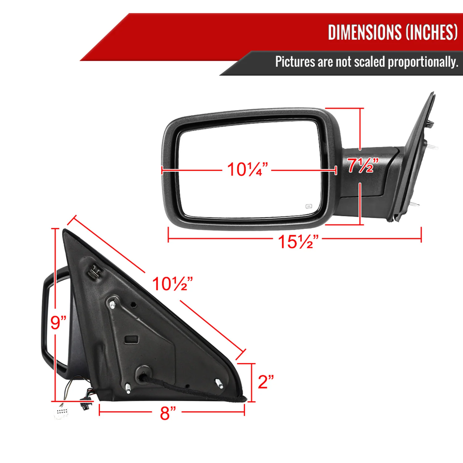2013-2019 Dodge RAM Heated Side Mirror LED Turn Signal & Puddle Light Driver - Image 8