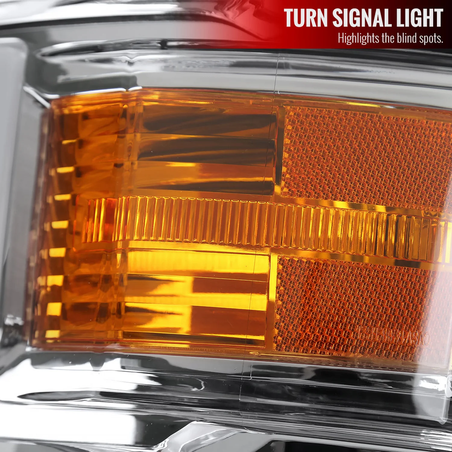 2014-2015 Chevy Silverado 1500 LED Bar Factory Style Headlights Chrome/Clear