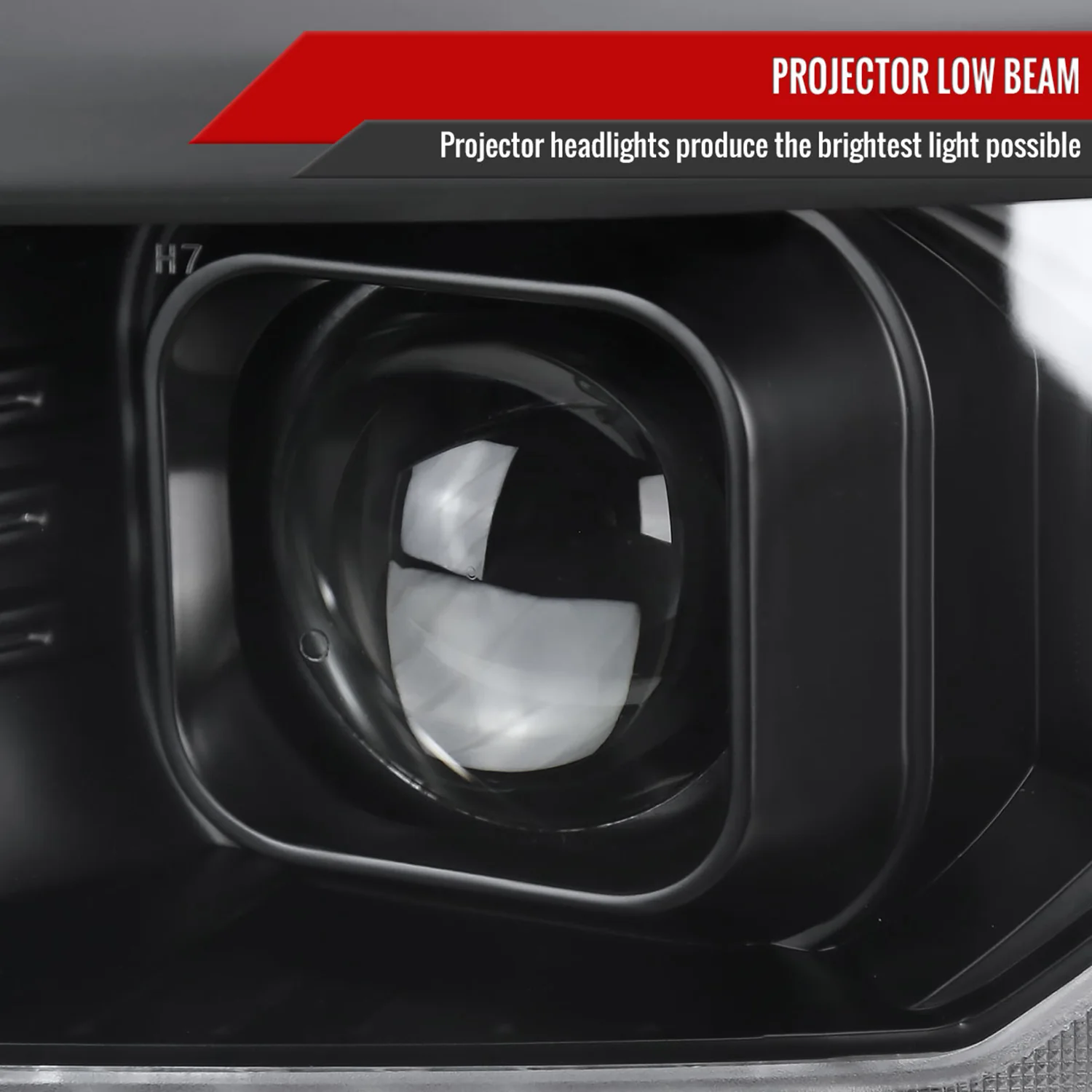 2014-2015 Chevy Silverado 1500 LED Bar Projector Headlights Black/Black Trim - Image 4
