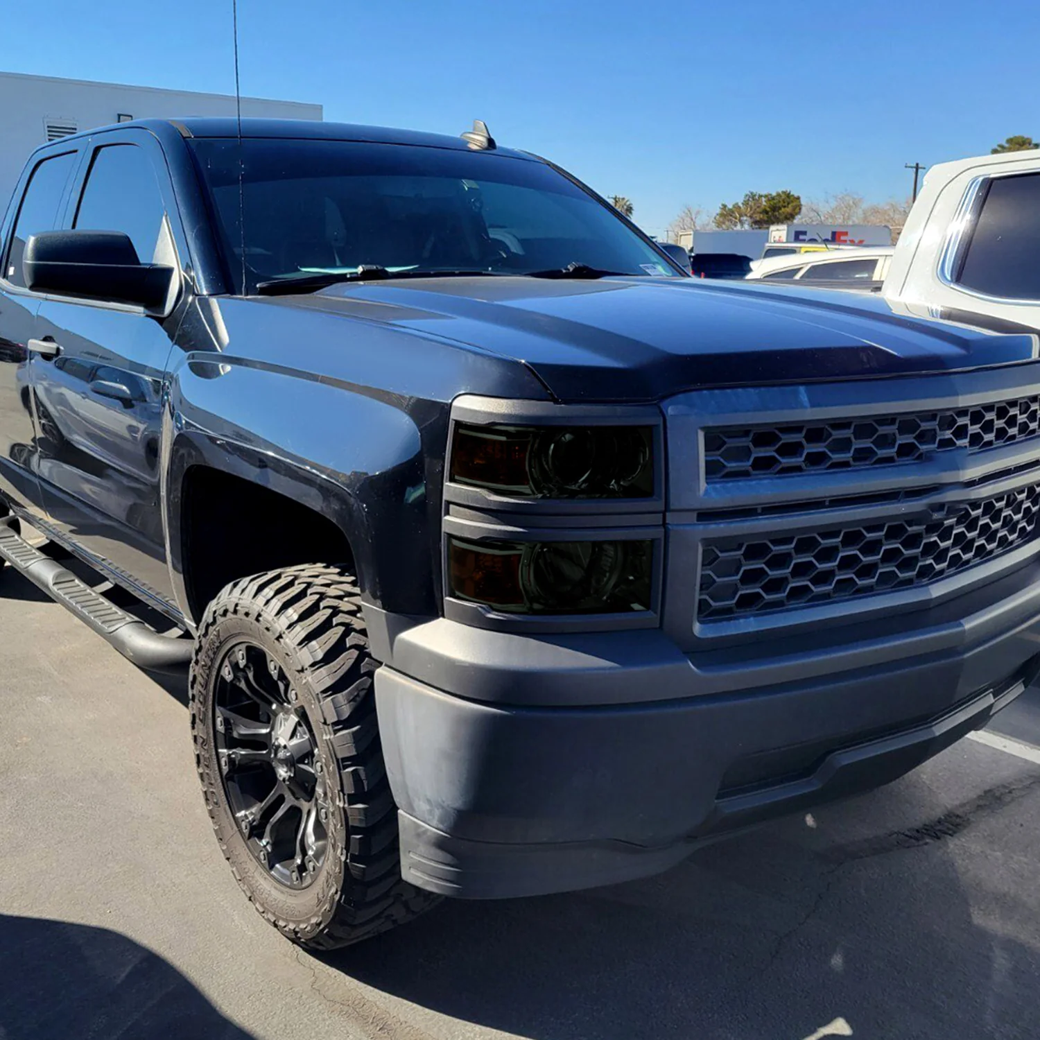 2014-2015 Chevy Silverado 1500 Projector Headlights Chrome/Smoke/Black Trim - Image 9