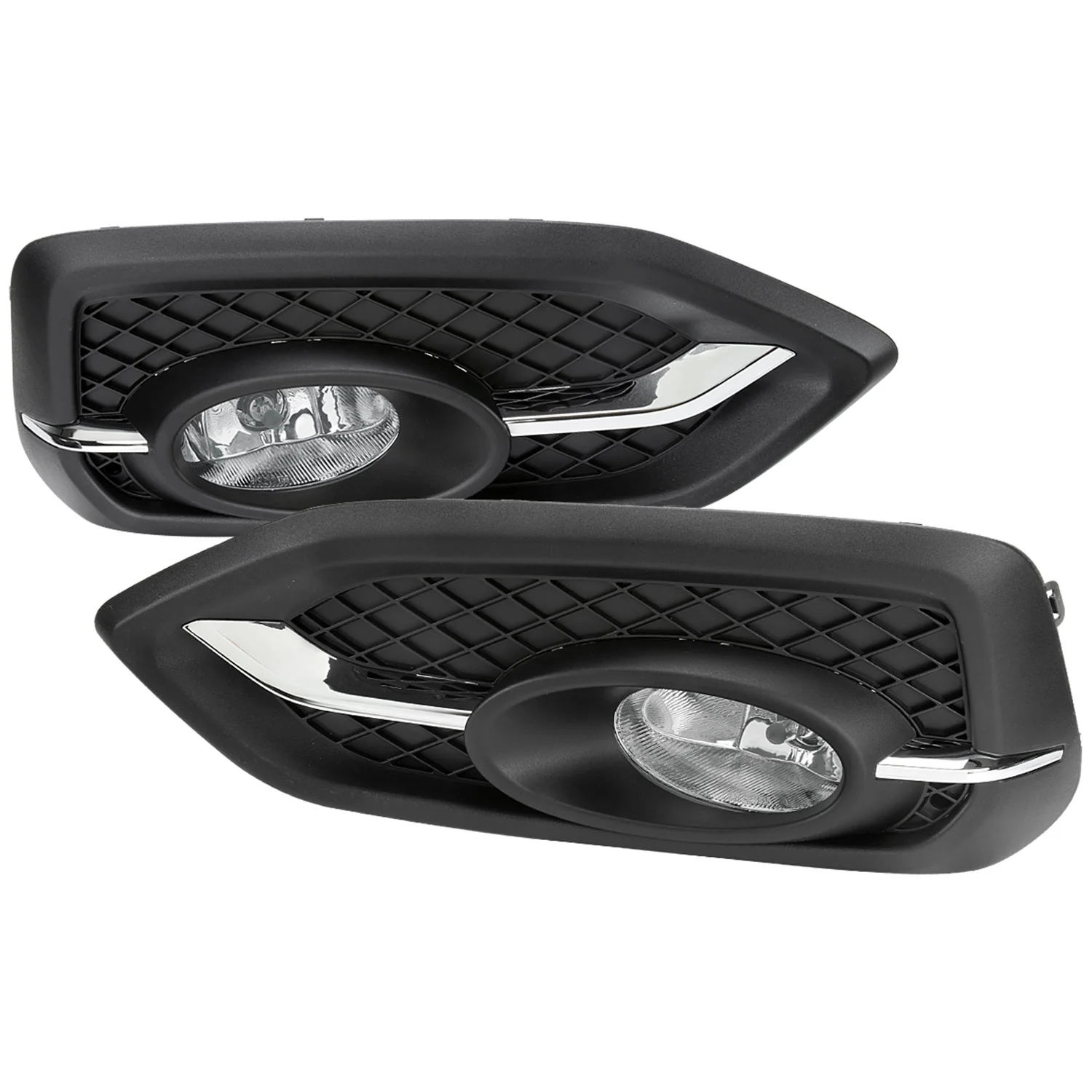 2014-2015 Honda Civic Coupe H11 Fog Lights Kit Chrome Housing/Clear Lens
