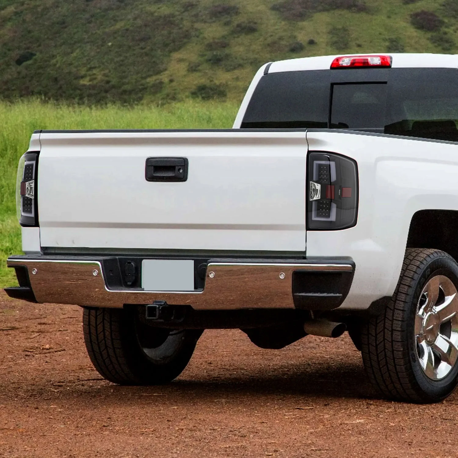 2014-2017 Chevy Silverado/ GMC Sierra 3500HD V2 LED Tail Lights Chrome/Clear - Image 9