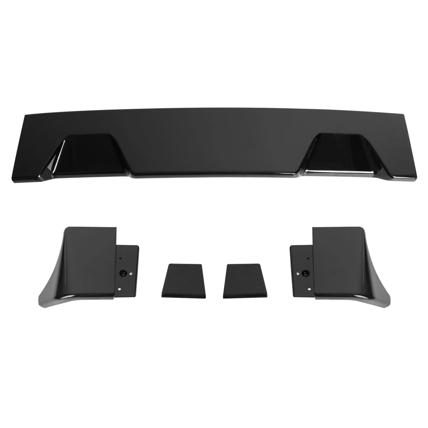 2014-2017 GMC Sierra 1500 Rear Roof Glossy Black Truck Spoiler Wing Kit - Image 3