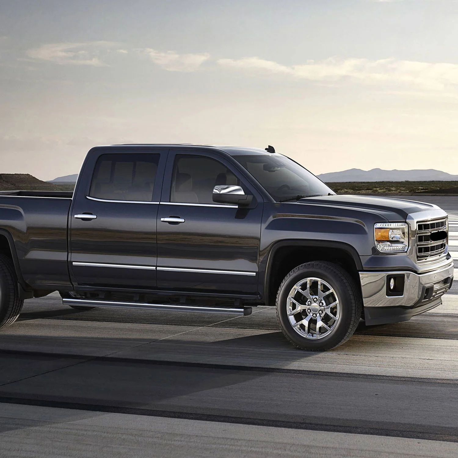 2014-2018 Chevrolet Silverado 1500 / GMC Sierra 1500 Mirror Cover Caps Chrome 2Pcs ABS Plastic - Image 4
