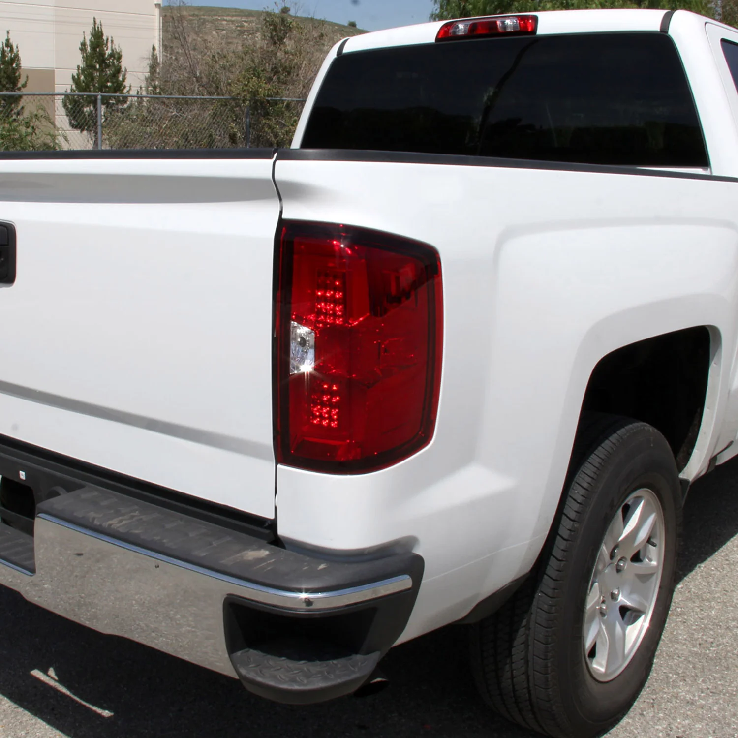 2014-2018 Chevy Silverado 1500 2500HD/Sierra 3500HD LED Tail Lights Chrome/Red - Image 9