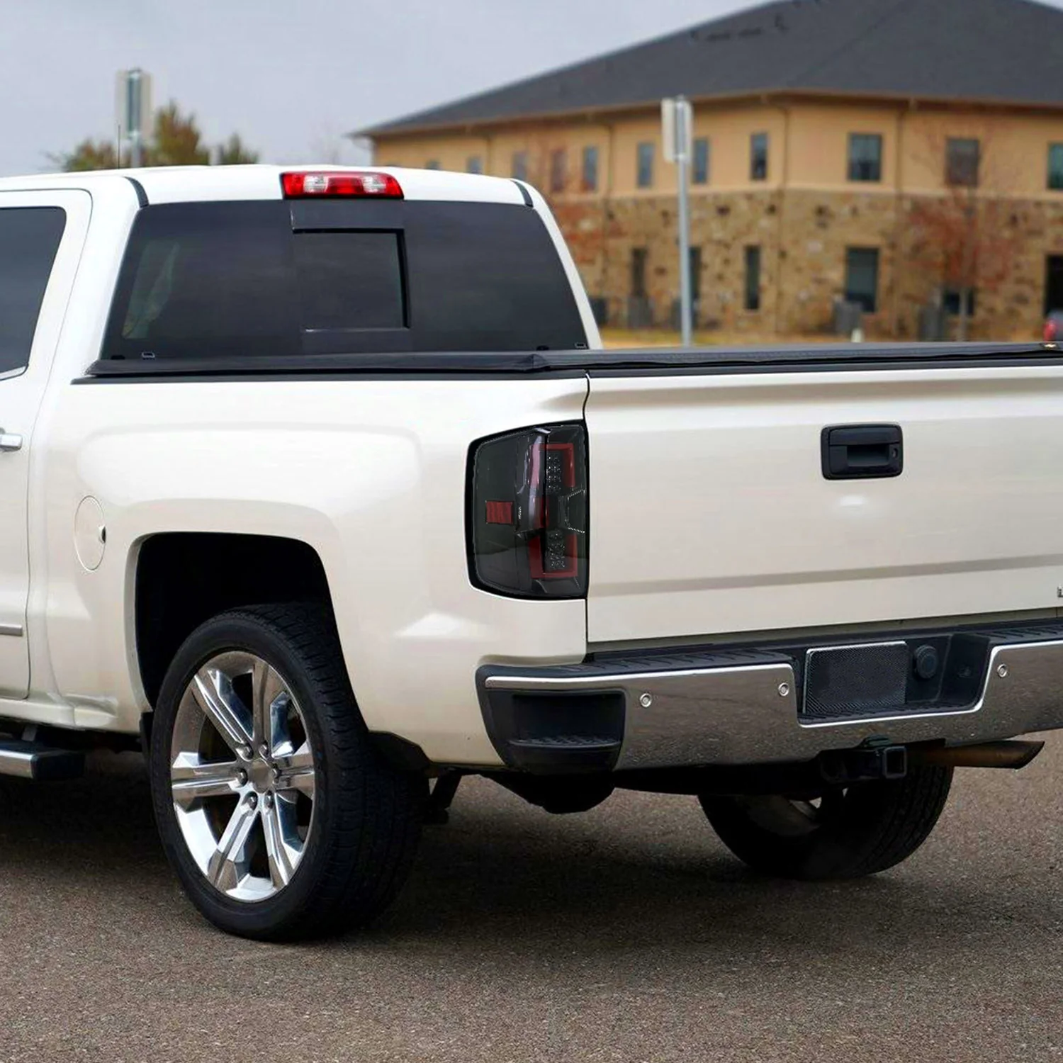 2014-2018 Chevy Silverado 1500 2500HD /Sierra 3500HD LED Tail Lights Jet Black - Image 10