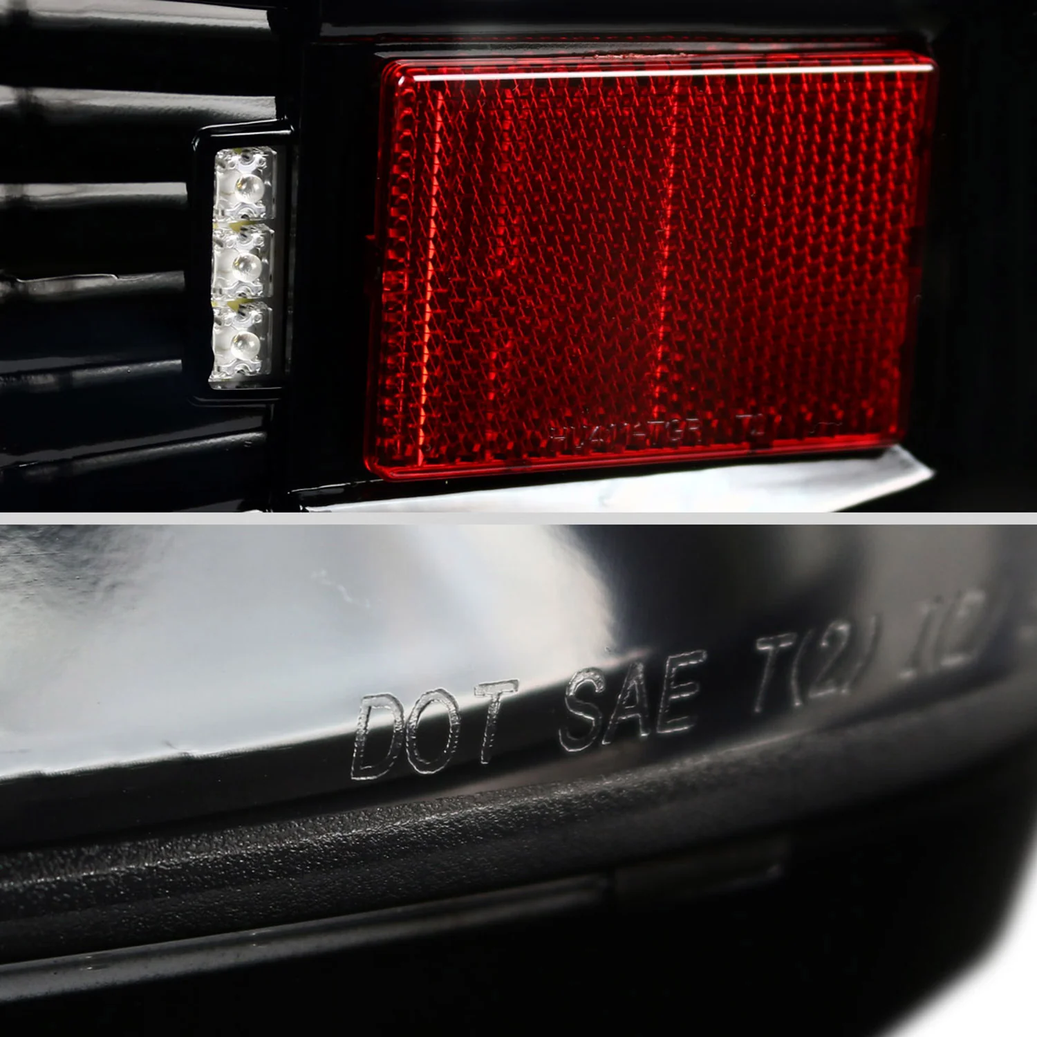 2014-2018 Chevy Silverado 1500 2500HD /Sierra 3500HD LED Tail Lights Jet Black - Image 6