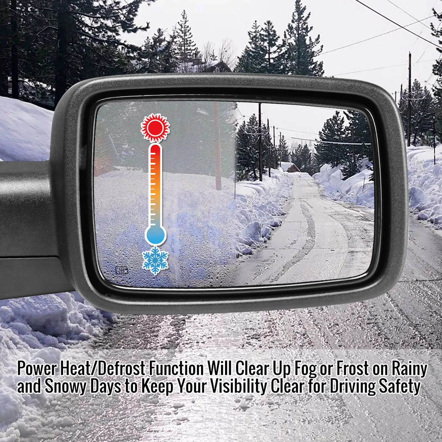 2014-2018 Chevy Silverado/GMC Sierra Glossy Heated Side Mirror Passenger Side - Image 10