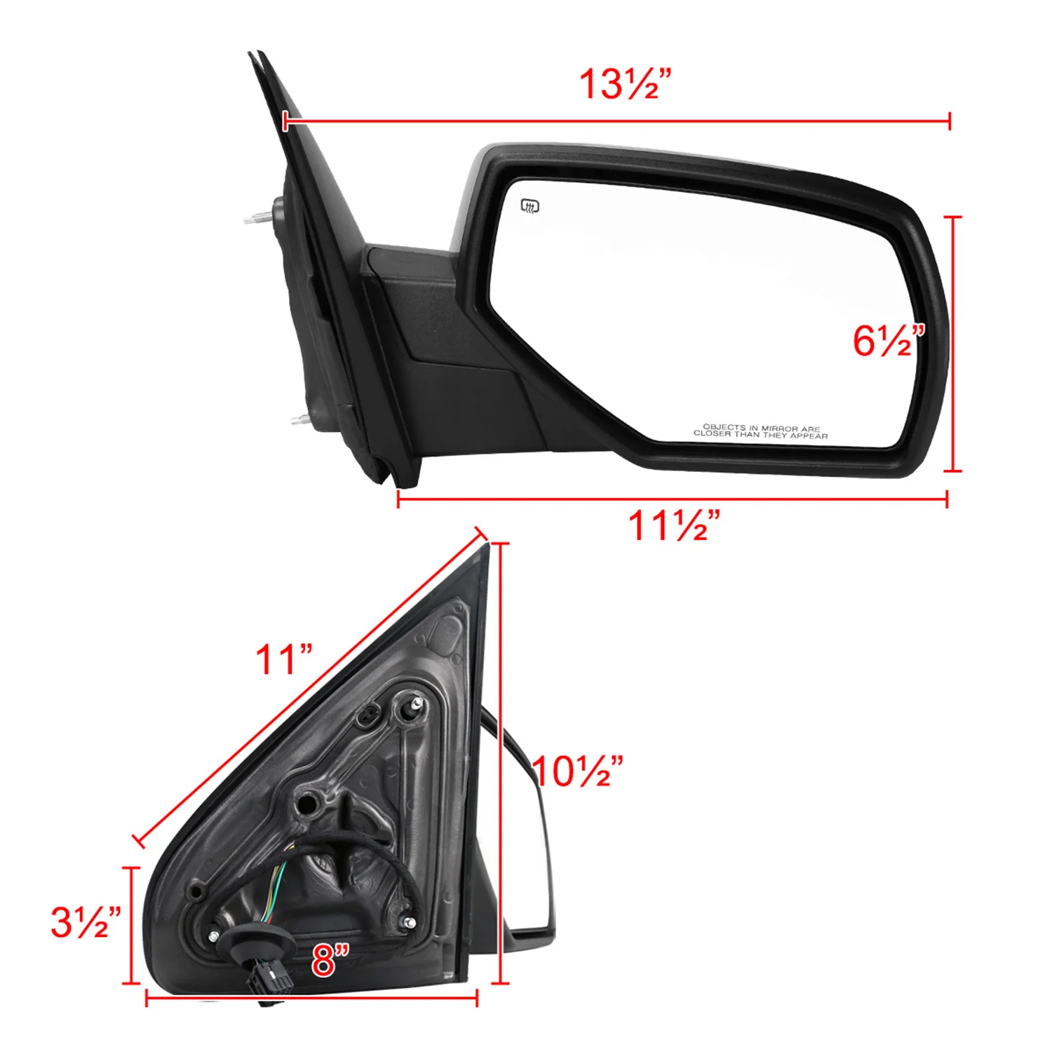 2014-2018 Chevy Silverado/GMC Sierra Glossy Heated Side Mirror Passenger Side - Image 8