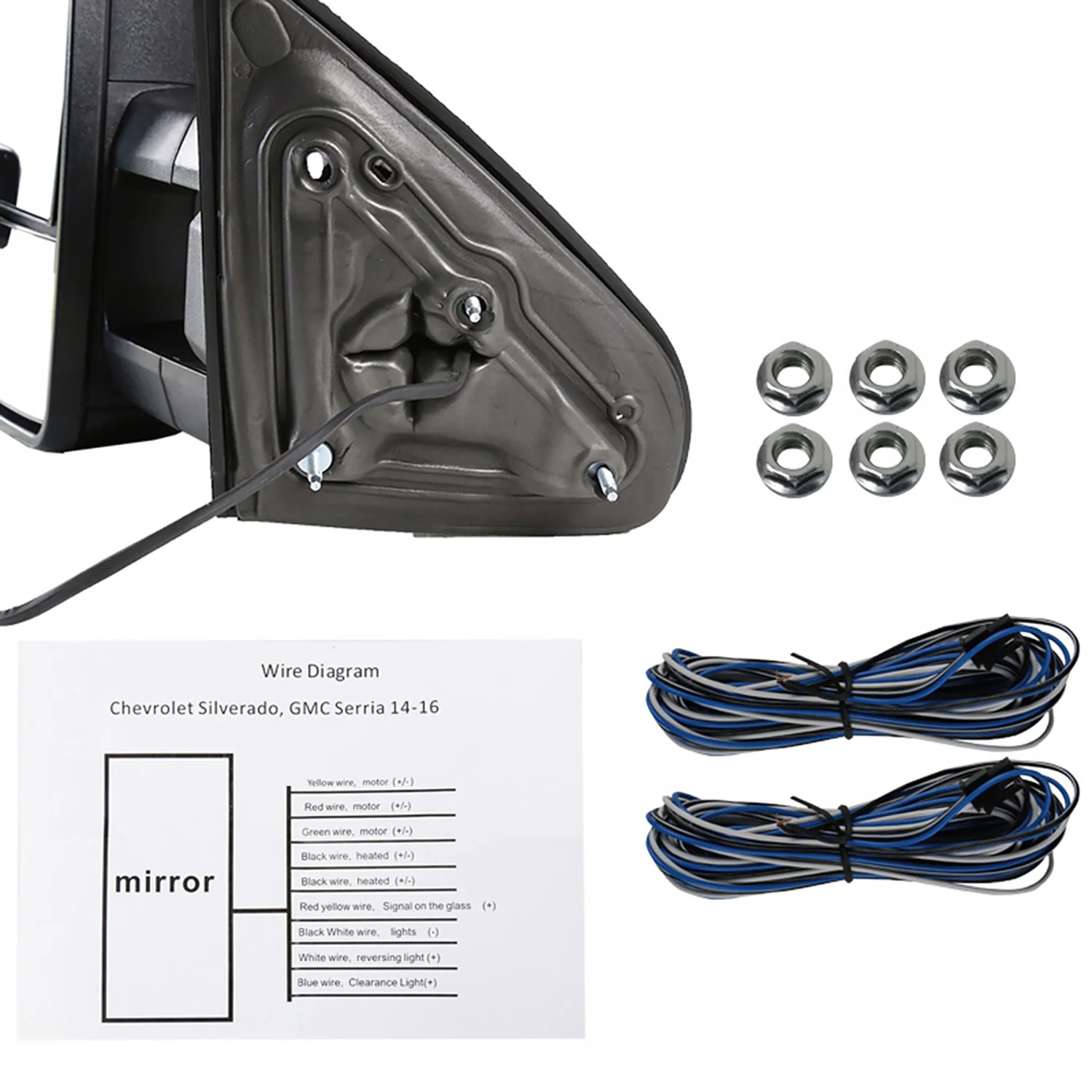 2014-2018 Chevy Silverado/GMC Sierra Heated Manual Extendable Towing Mirrors - Image 9